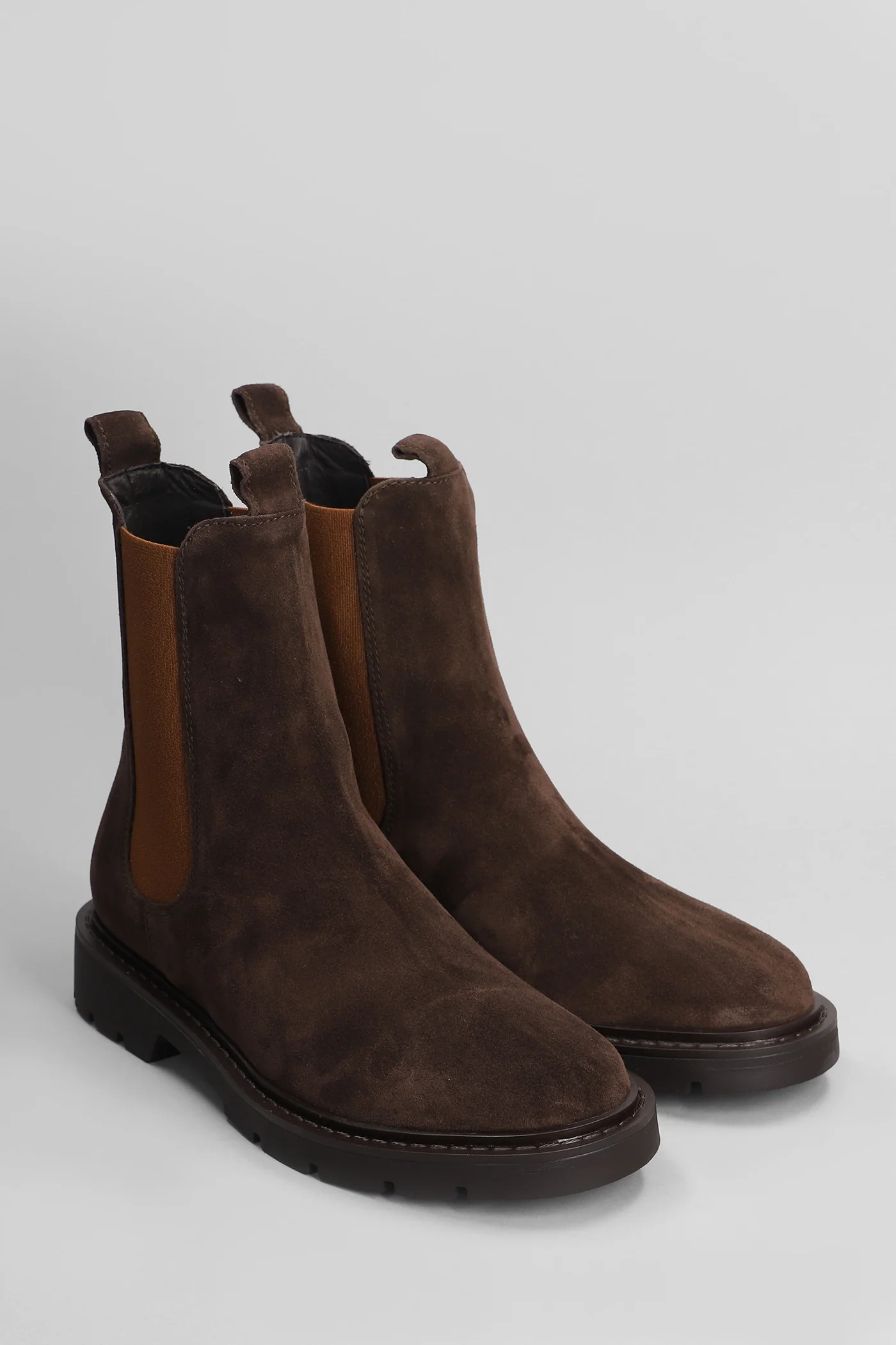 Brit Beat Combat boots in dark brown suede - Image 2