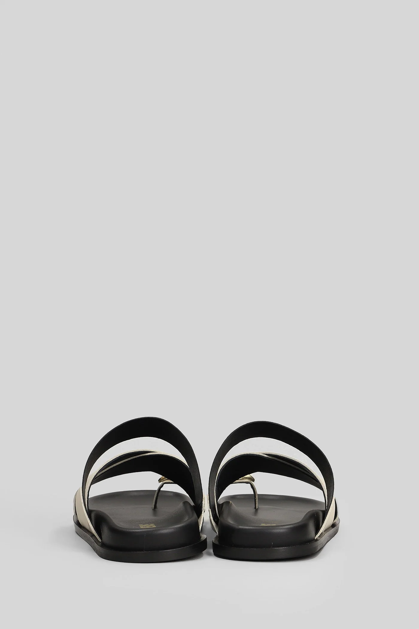 Christine Ring Flat sandal-slipper in beige leather - Image 4
