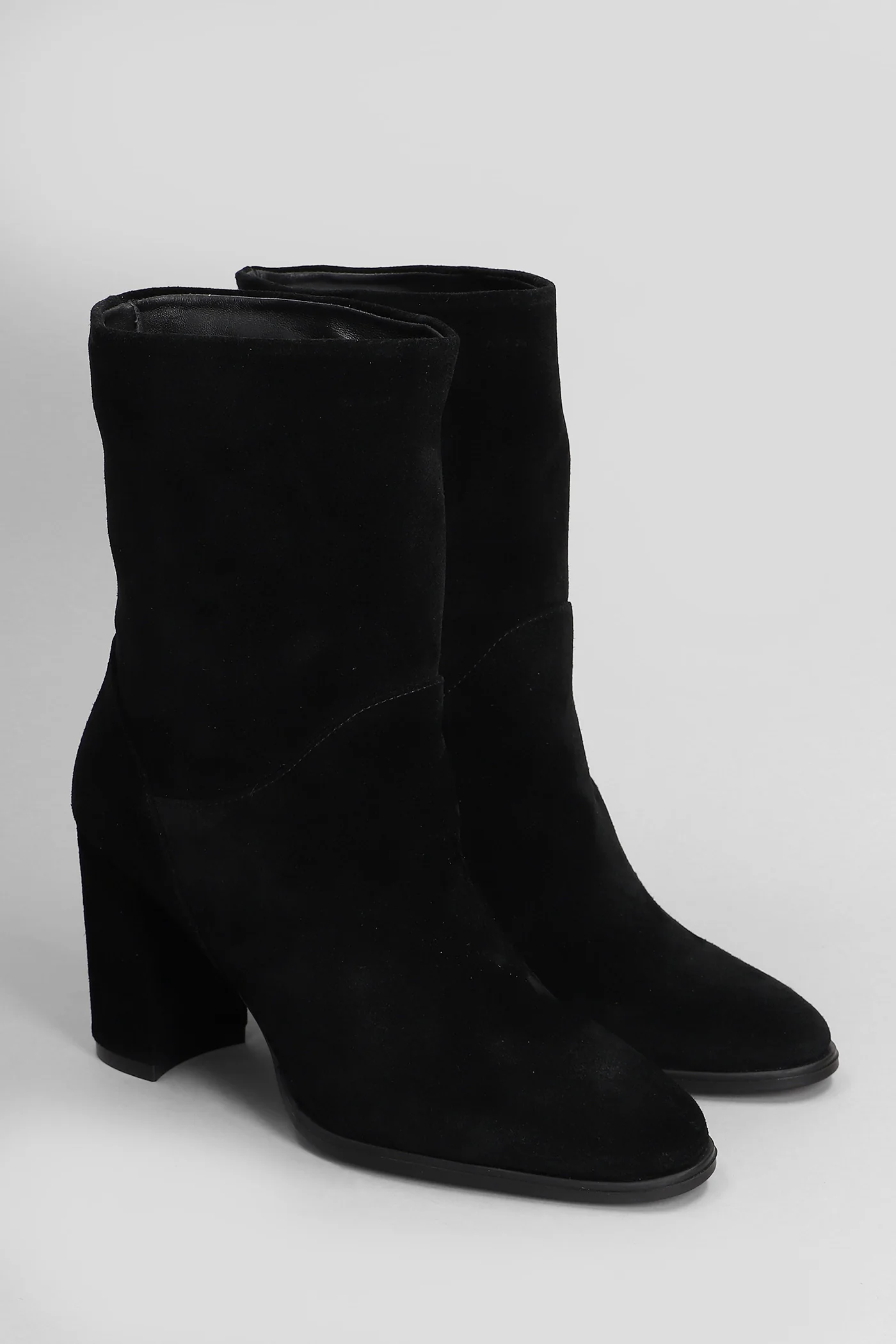 Gloria Mid M High heels Ankle boots in black suede - Image 2