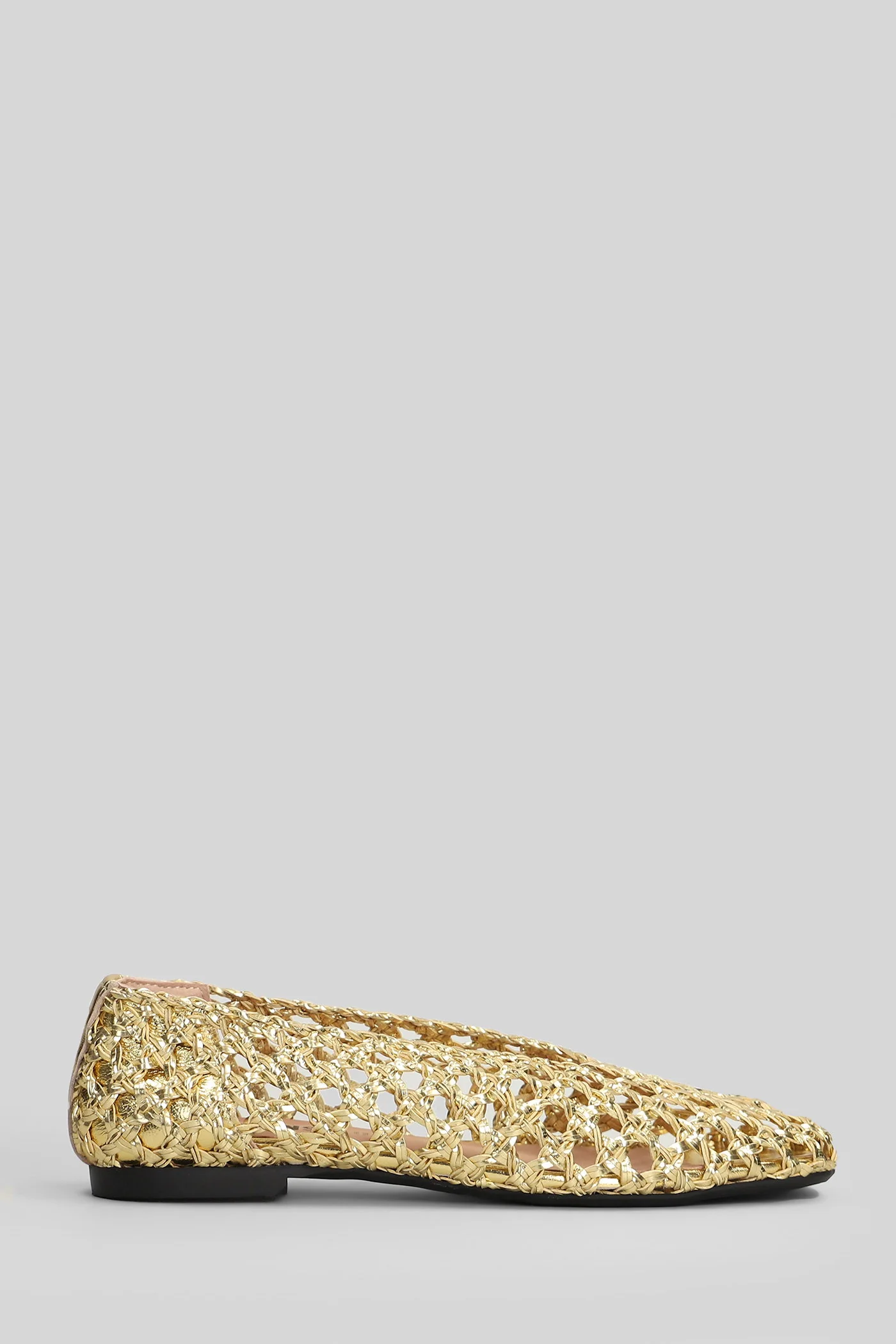 Maya Plait Ballet flats in gold leather