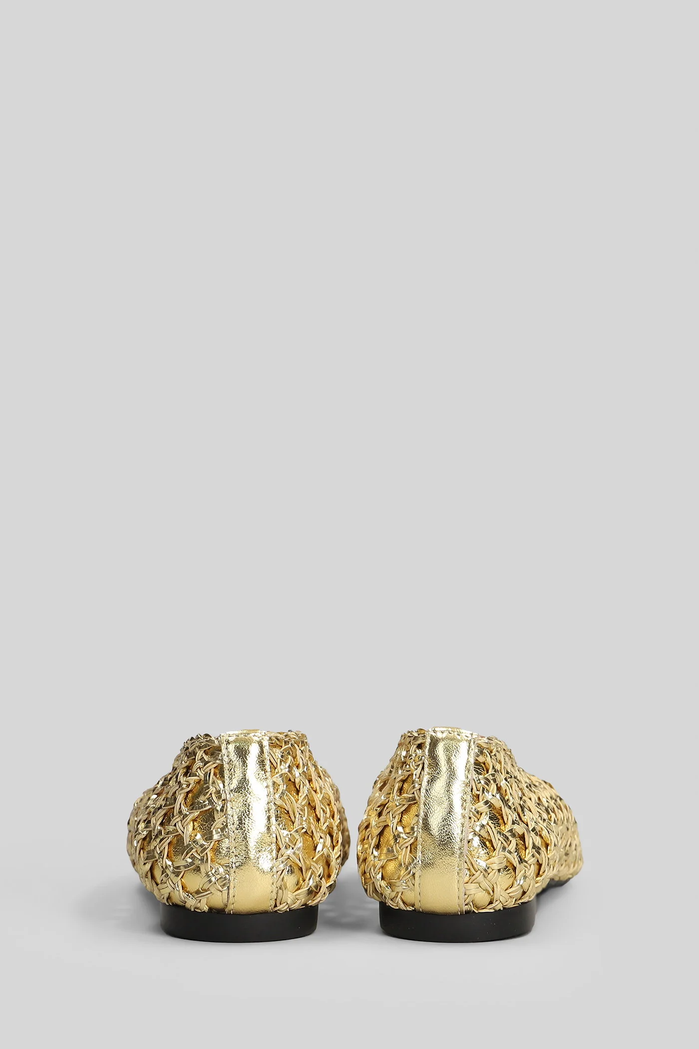Maya Plait Ballet flats in gold leather - Image 4