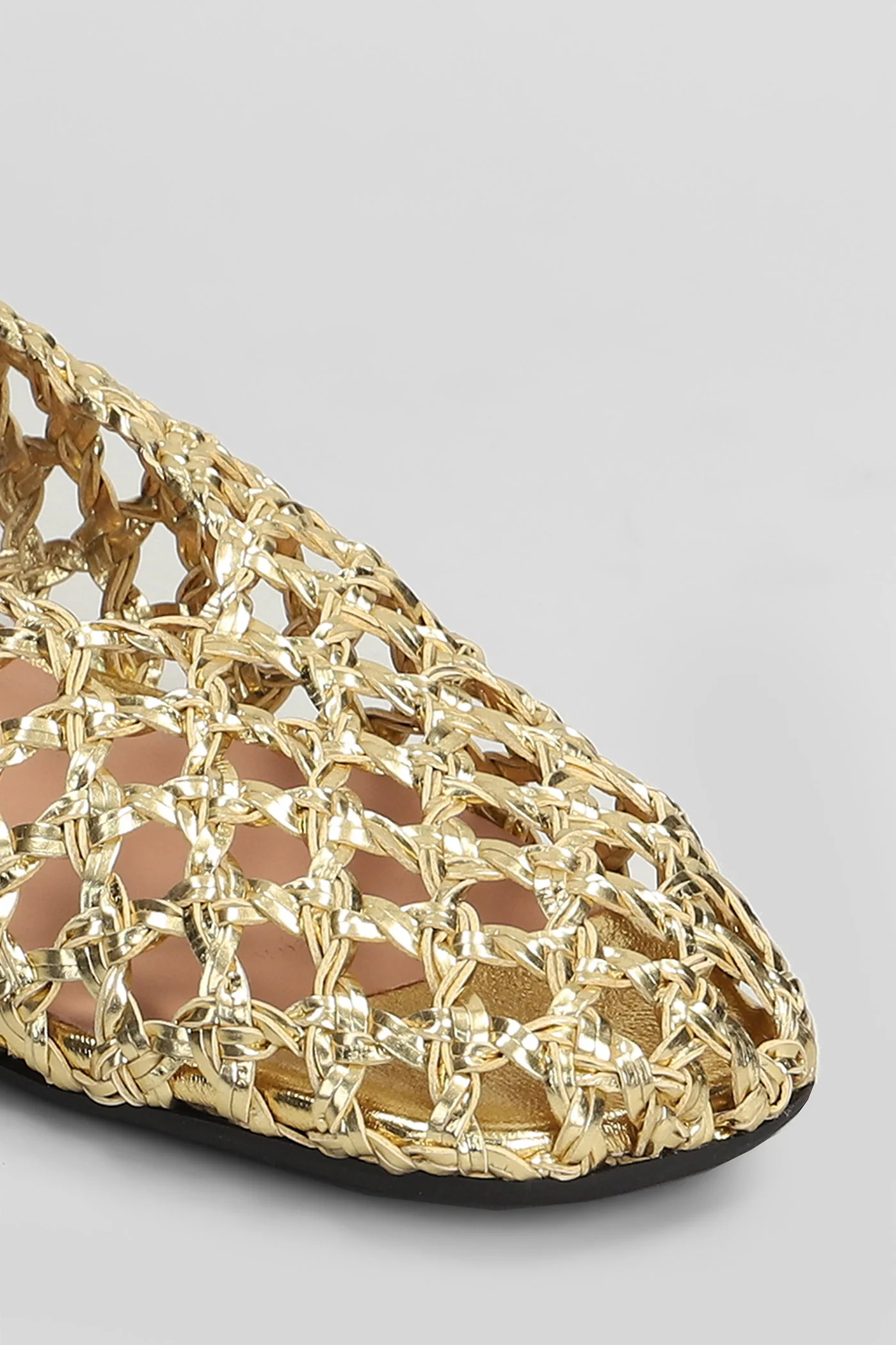 Maya Plait Ballet flats in gold leather - Image 5