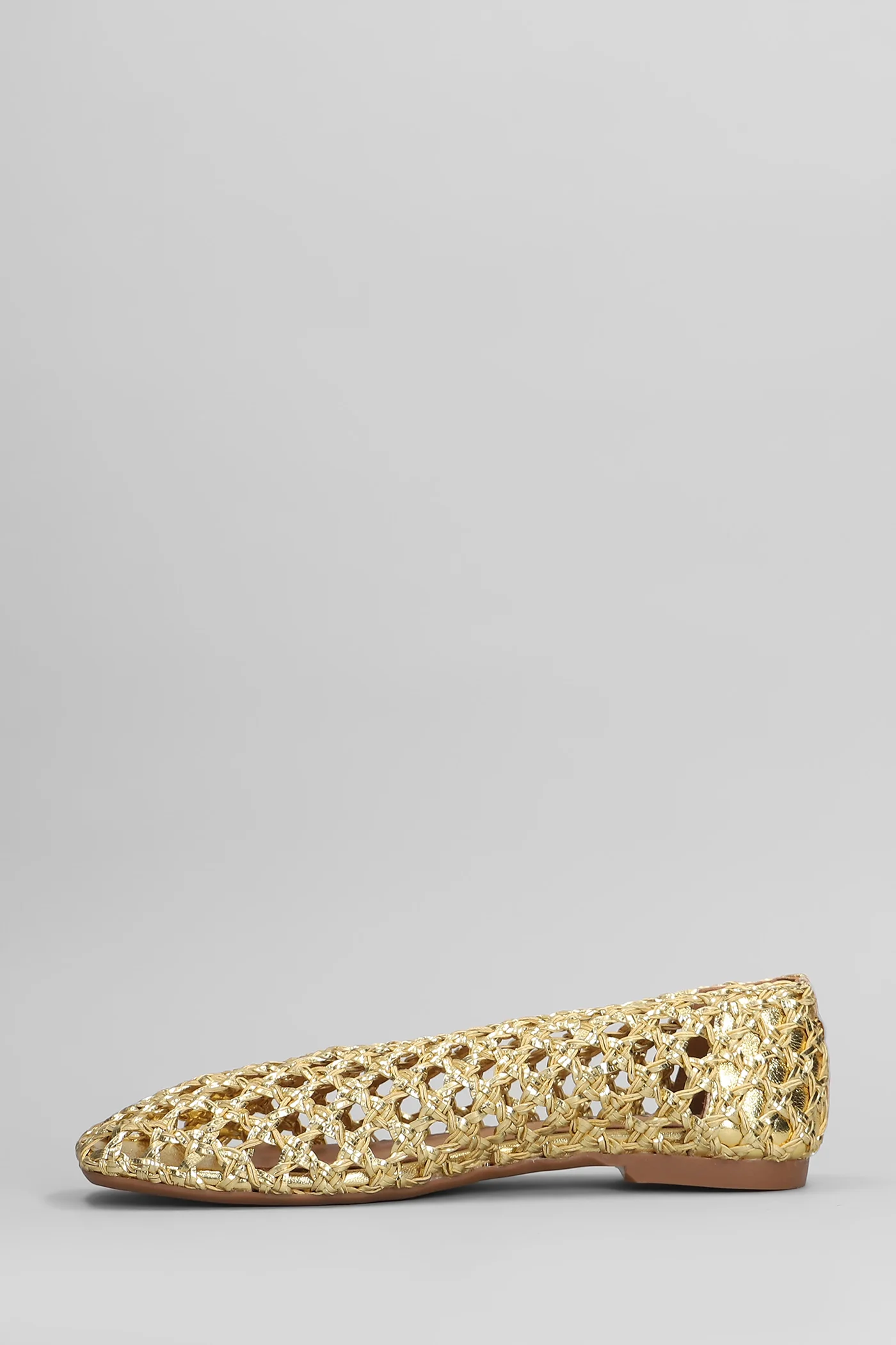 Maya Plait Ballet flats in gold leather - Image 3
