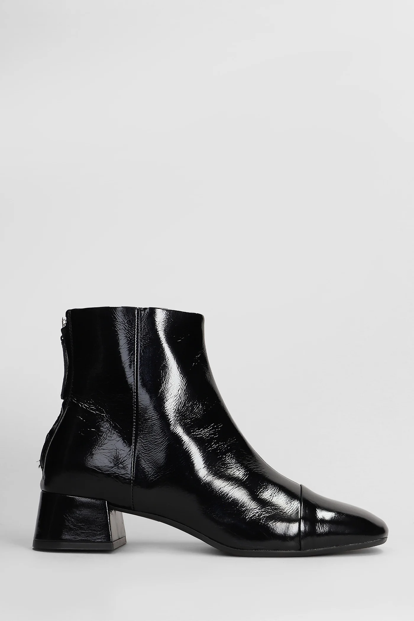 Rose Back High heels Ankle boots in black patent leather
