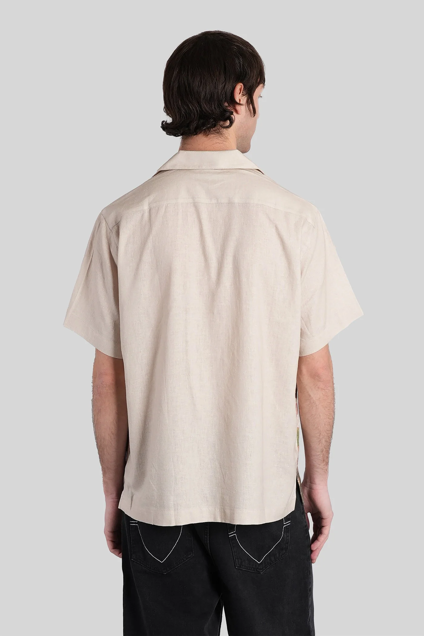 Shirt in beige linen - Image 3