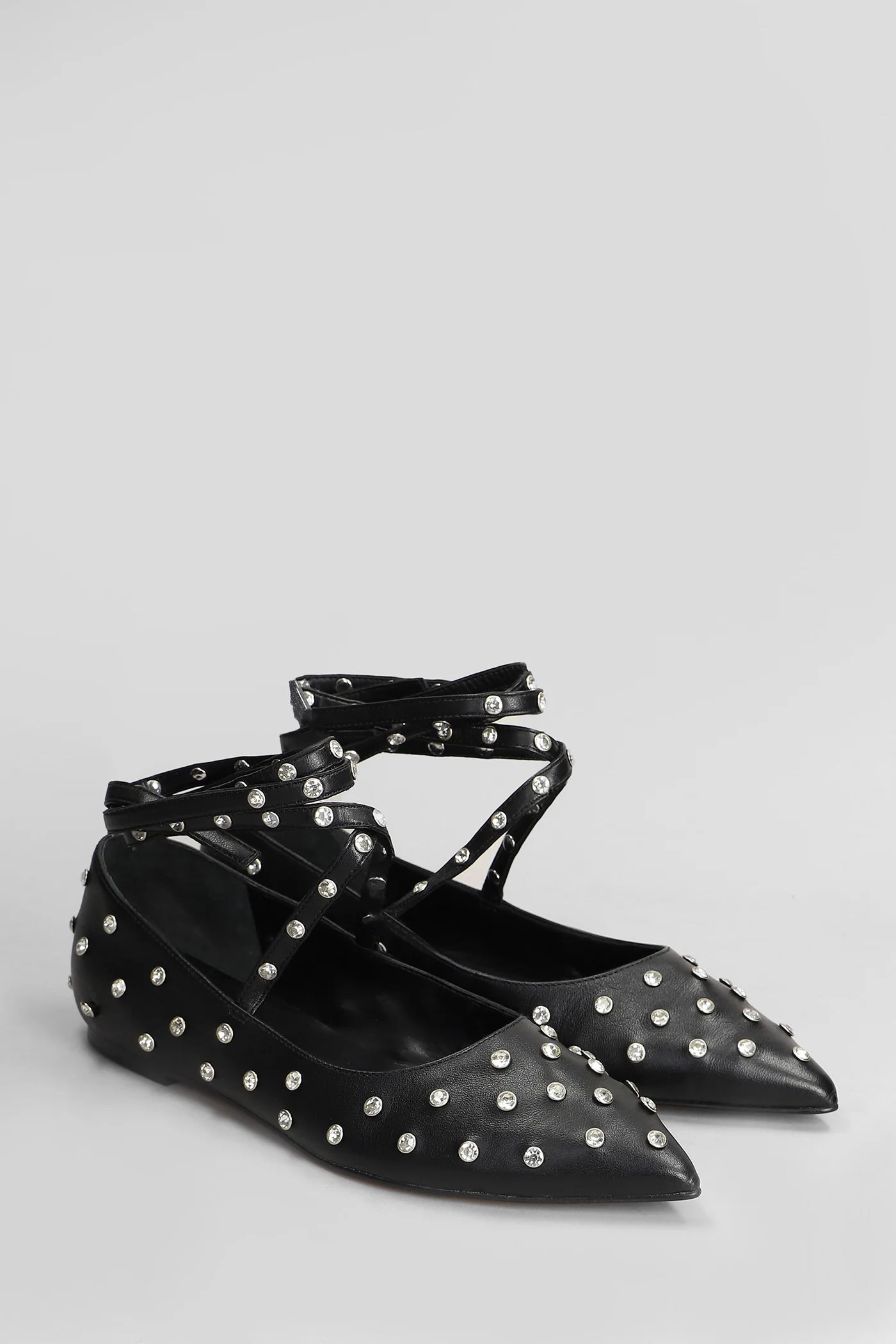 Ballet flats in black leather - Image 2