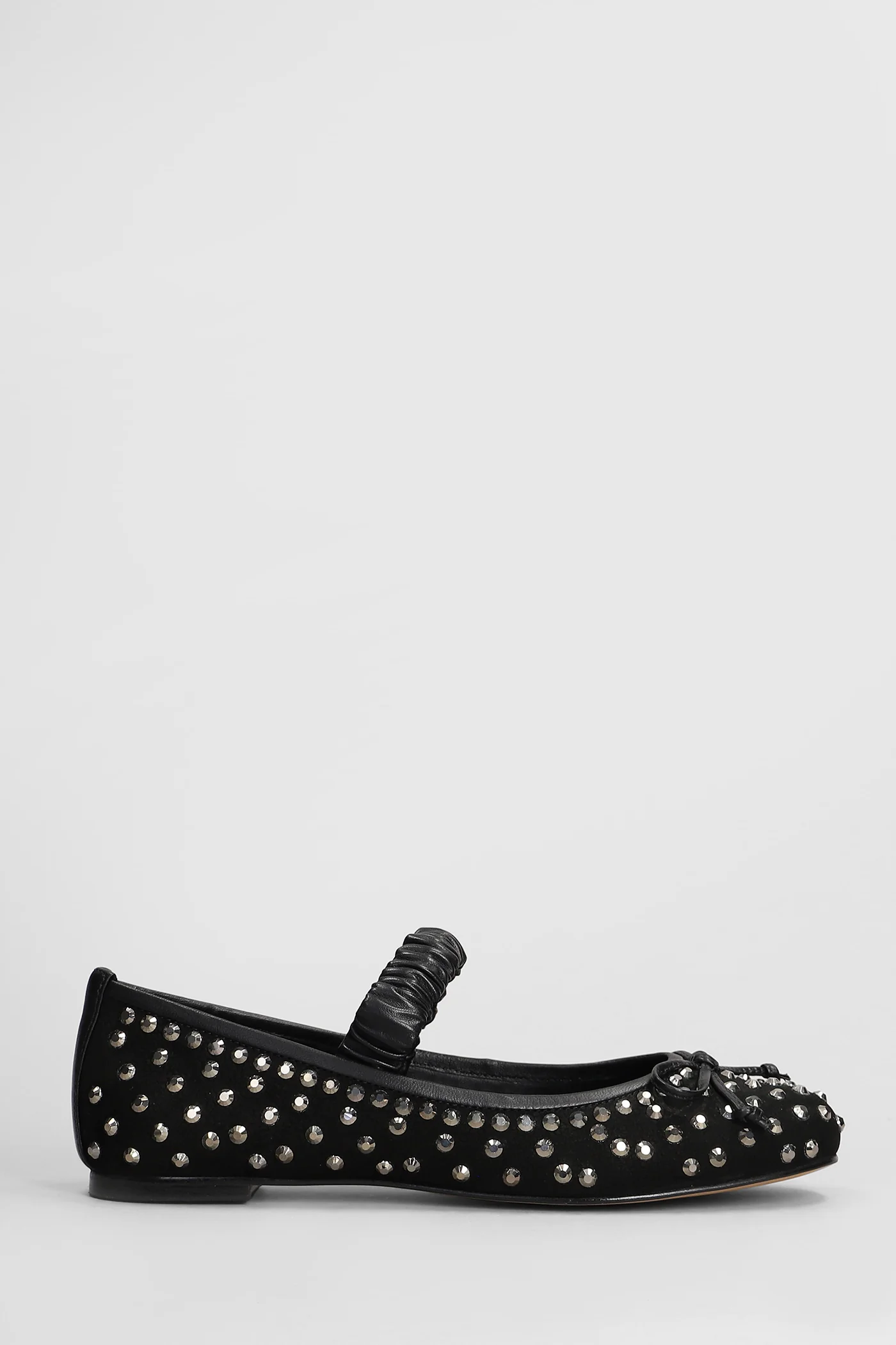 Ballet flats in black nubuck