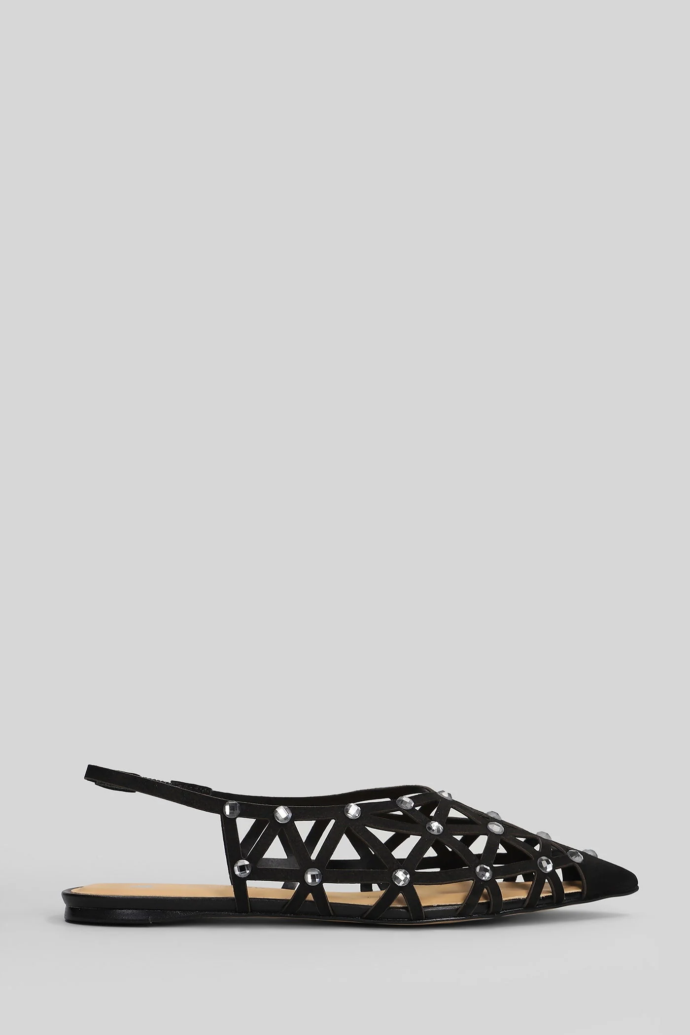 Ballet flats in black nubuck
