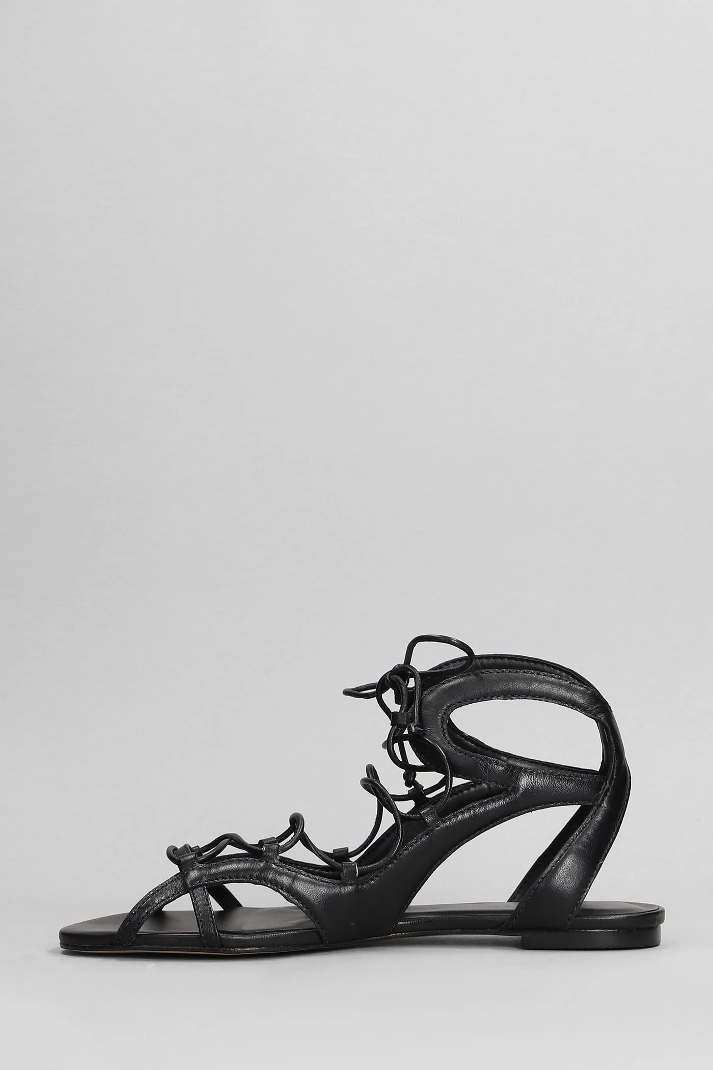 Flats in black leather - Image 3