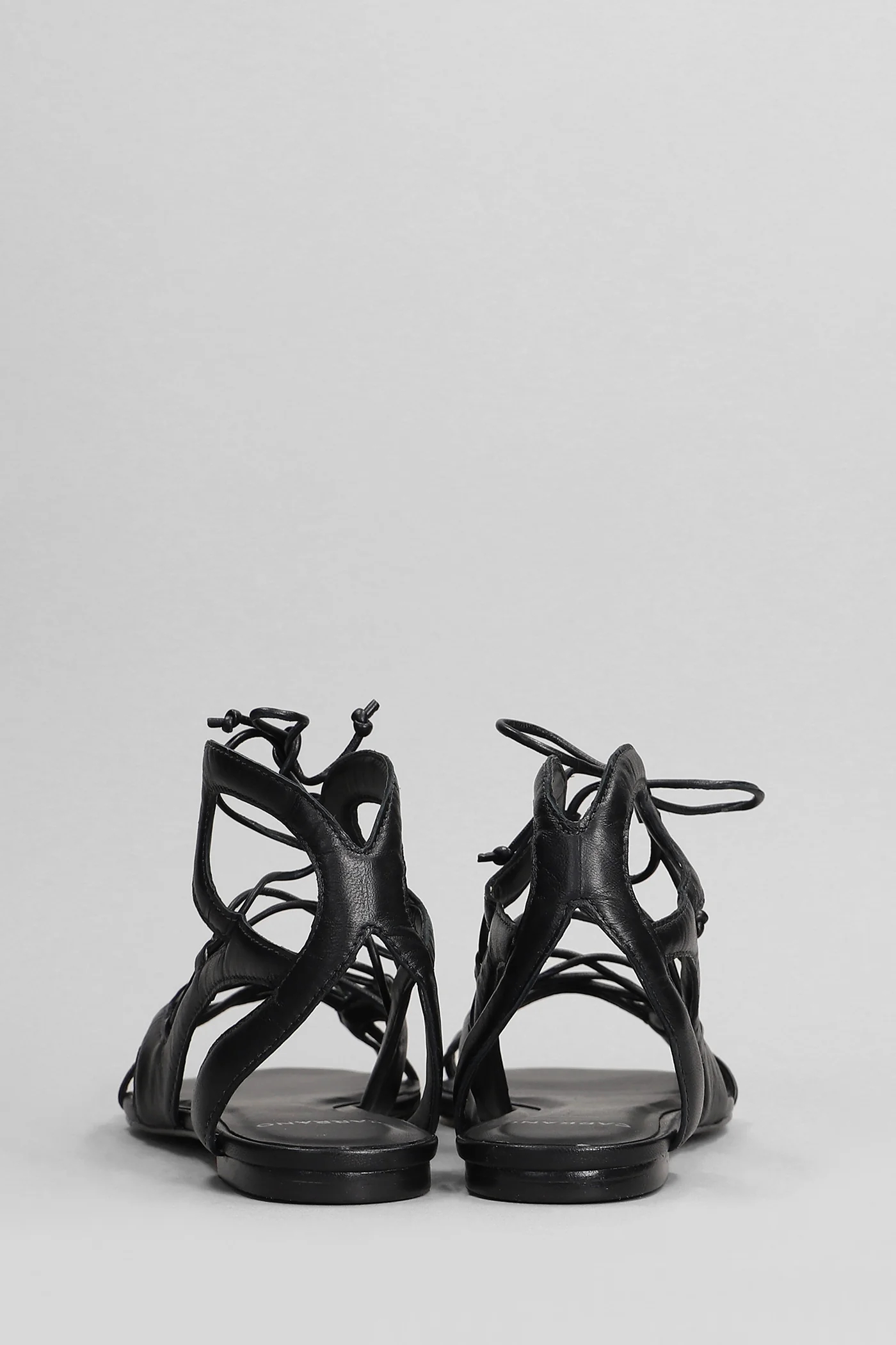 Flats in black leather - Image 4
