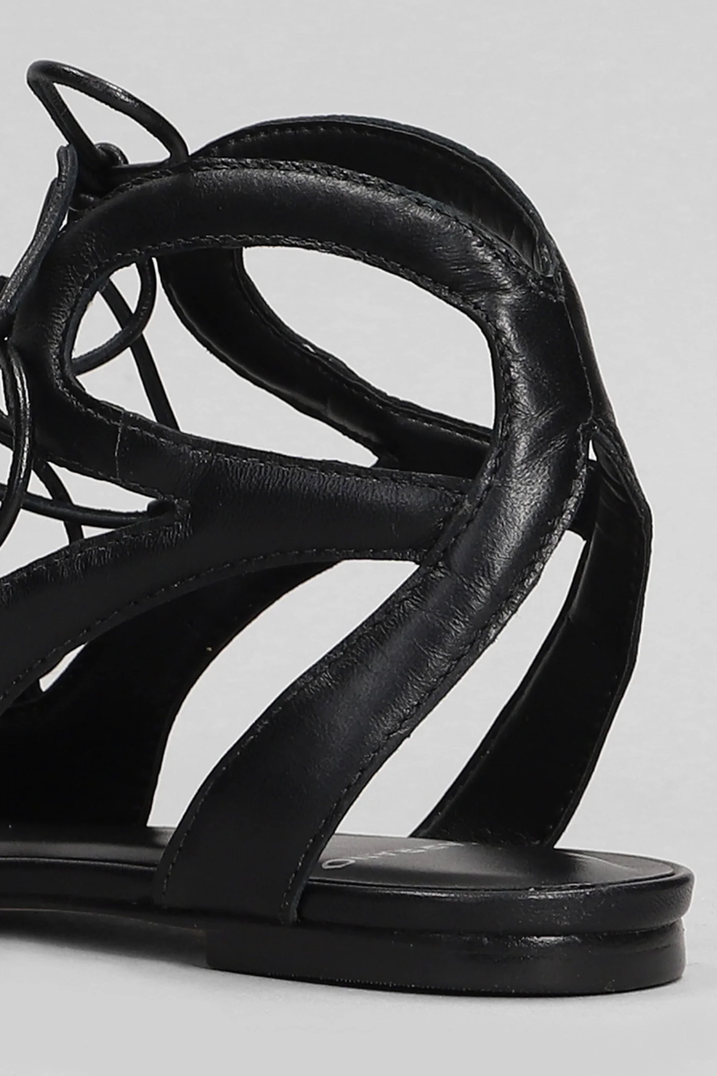 Flats in black leather - Image 5