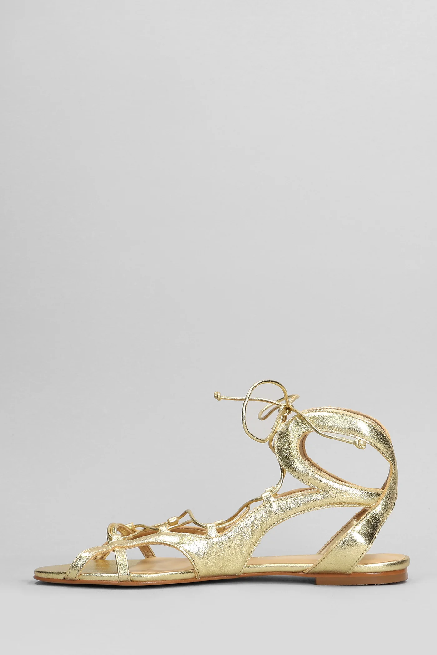 Flats in gold leather - Image 3