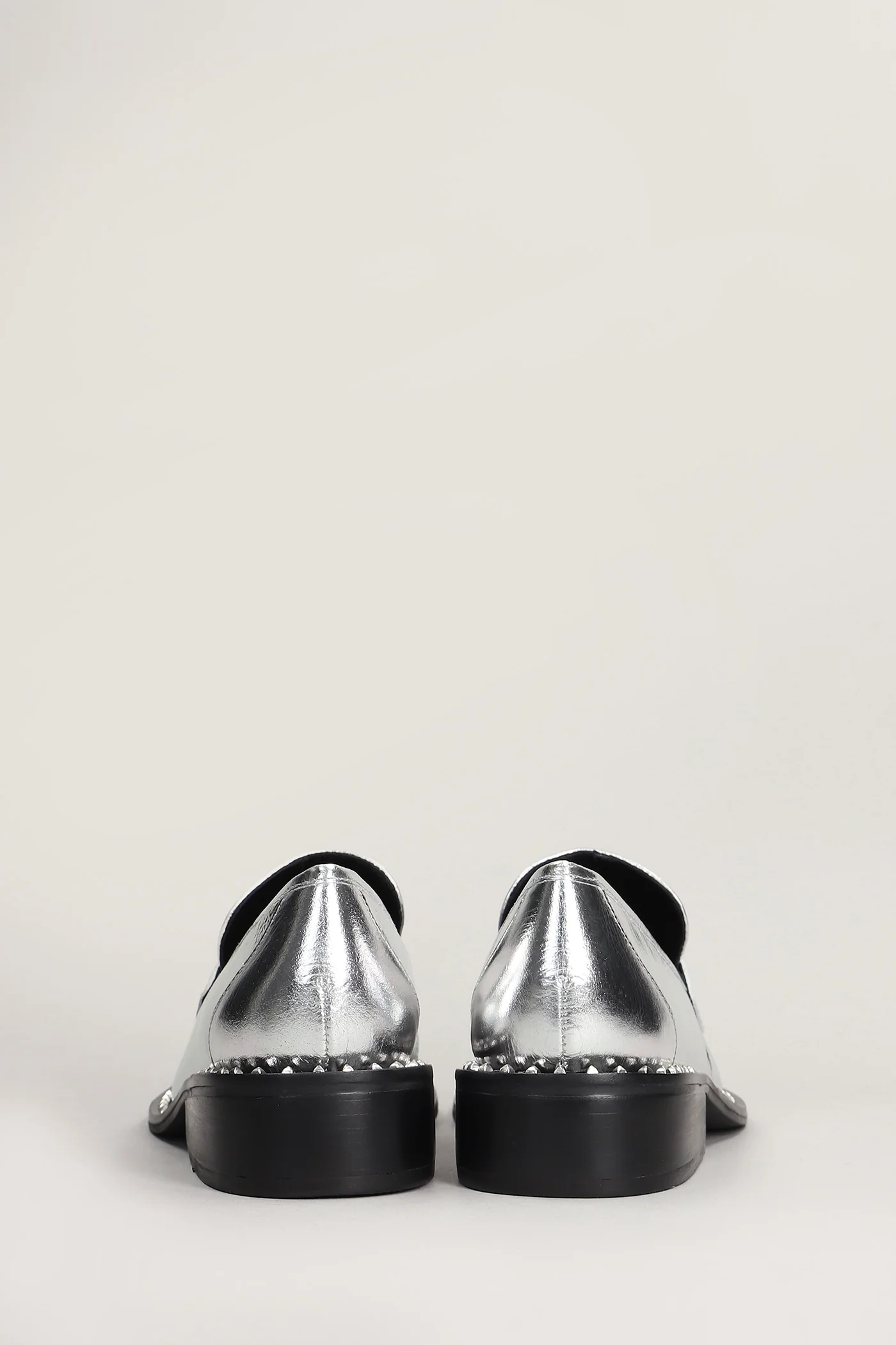 Loafers in silver leather - Image 4