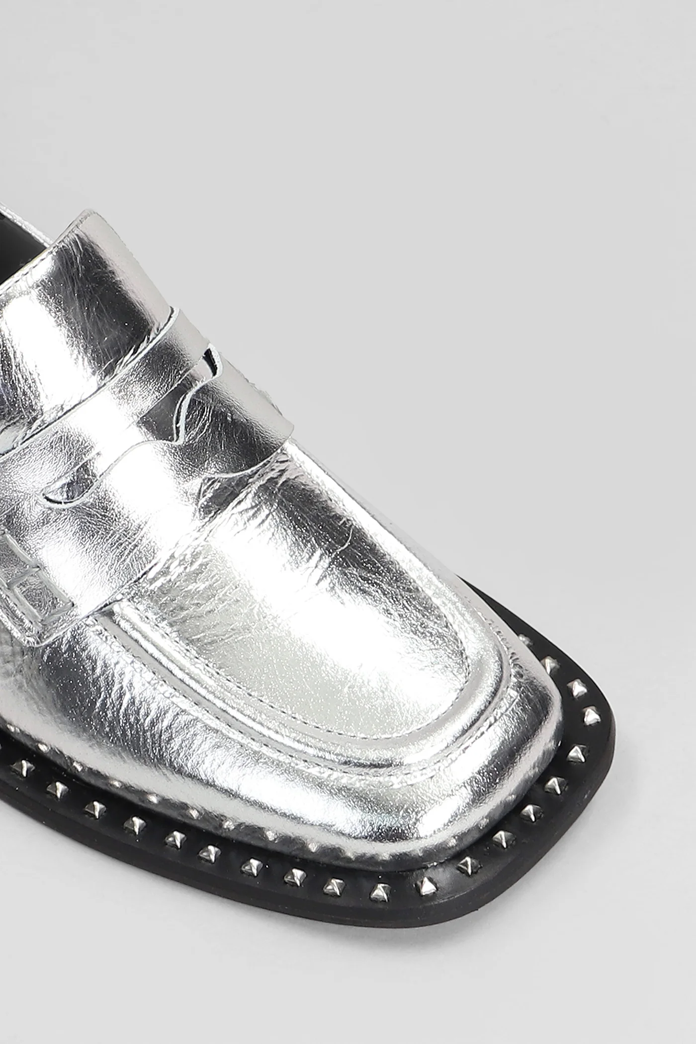 Loafers in silver leather - Image 5