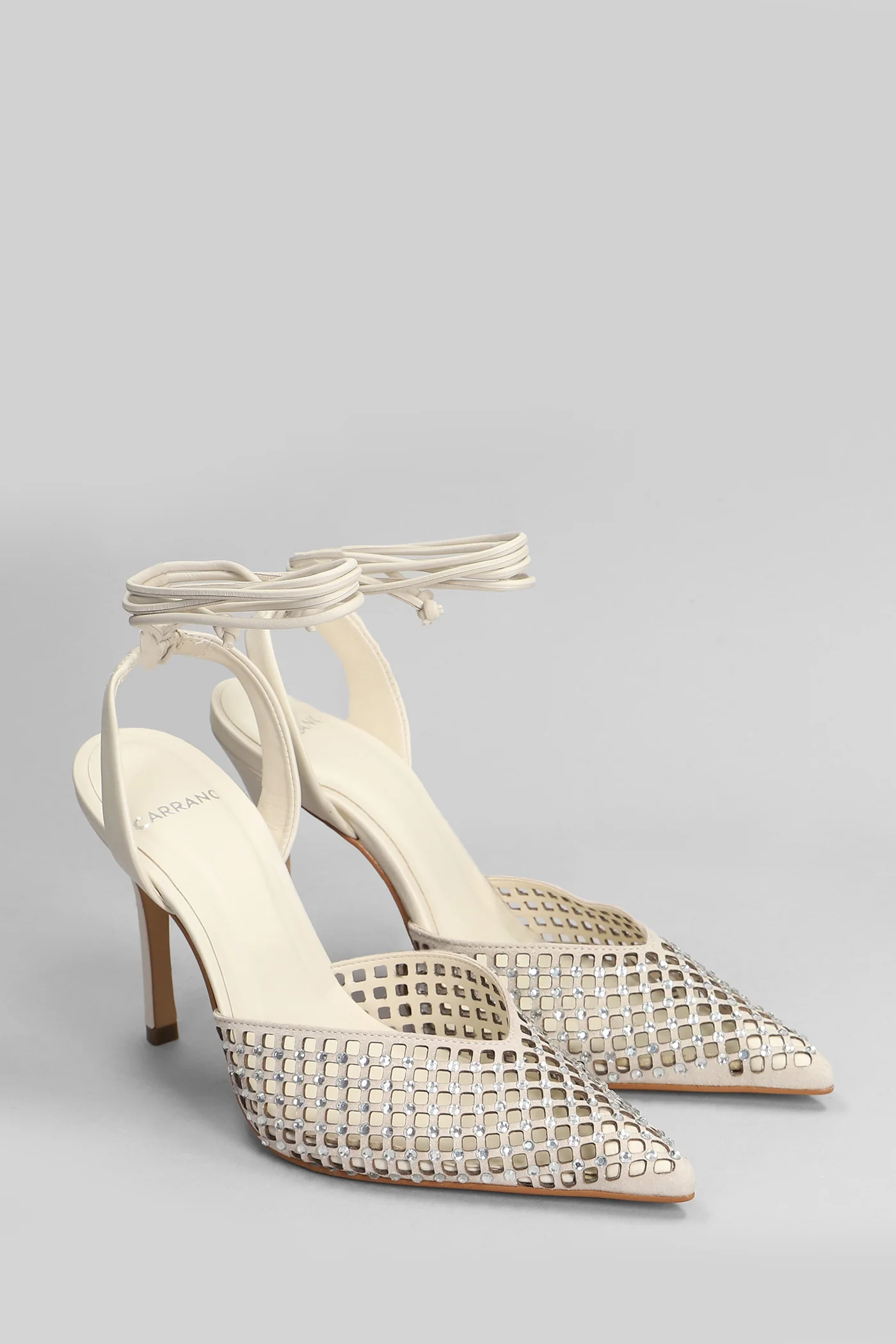 Pumps in beige suede and leather - Image 2