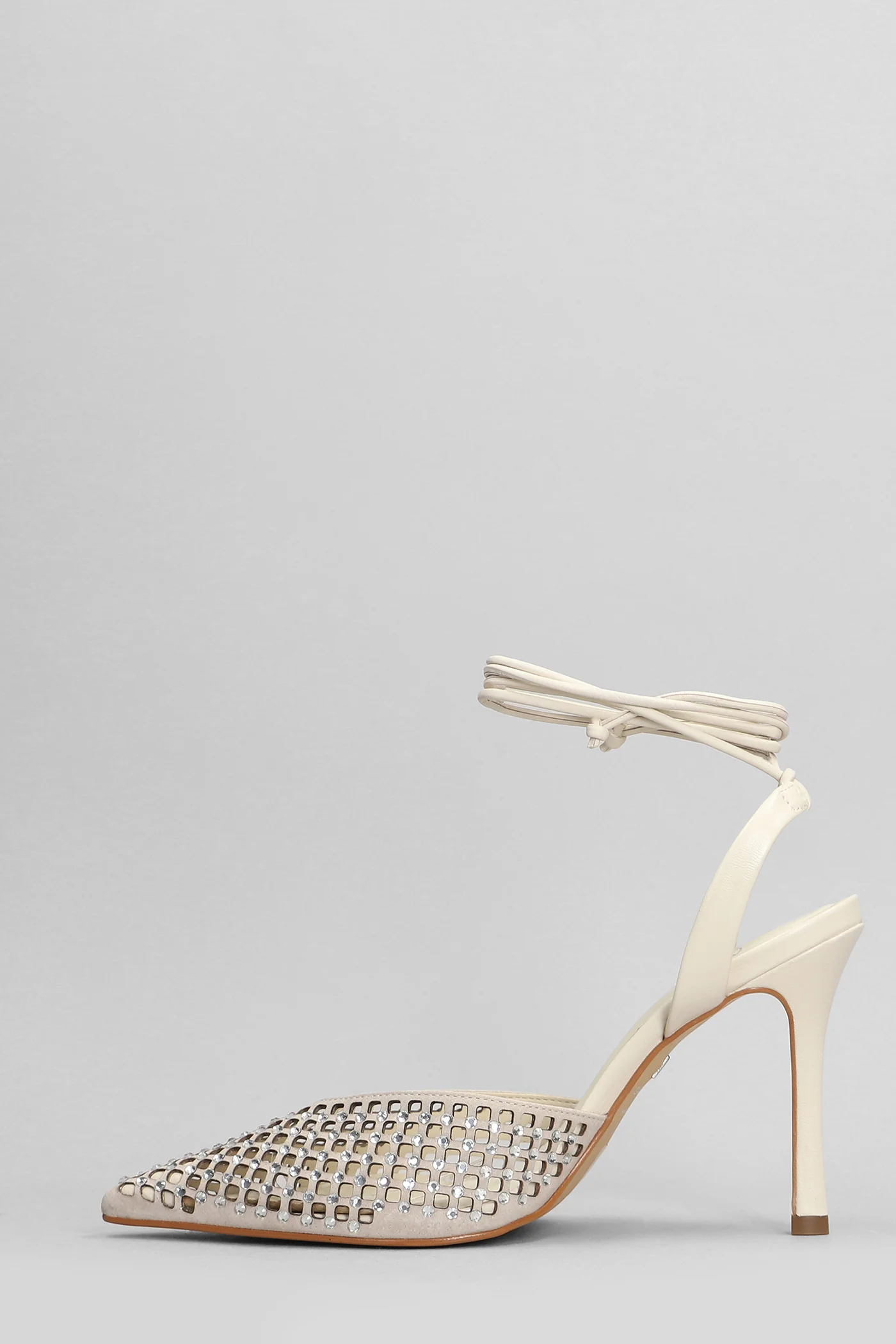 Pumps in beige suede and leather - Image 3