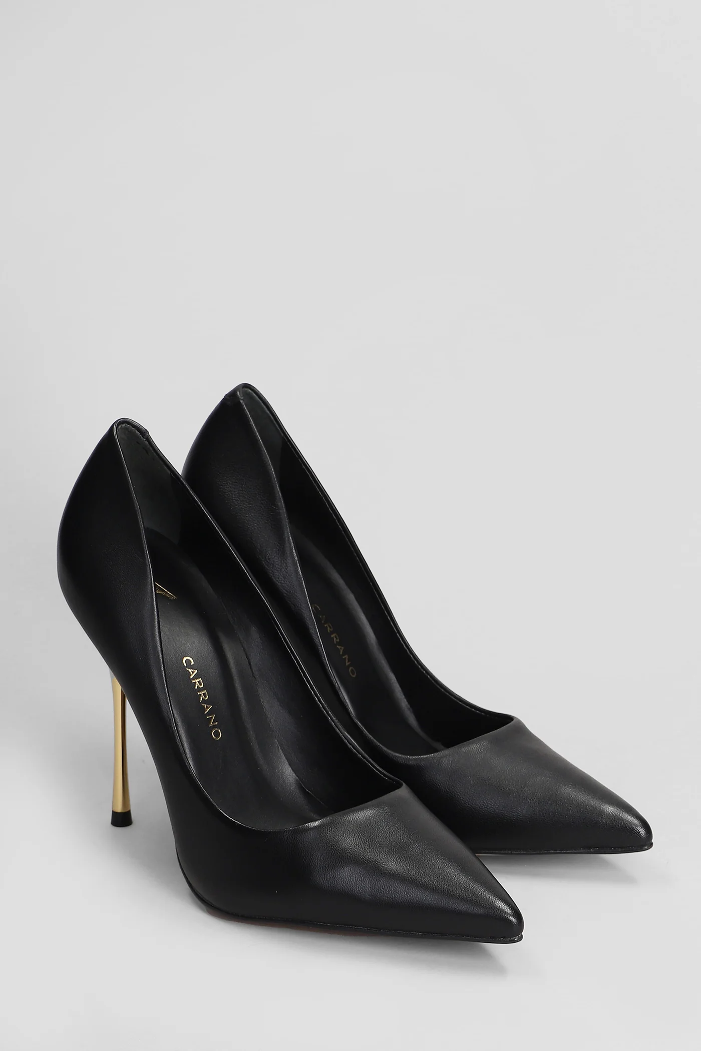Pumps in black leather - Image 2
