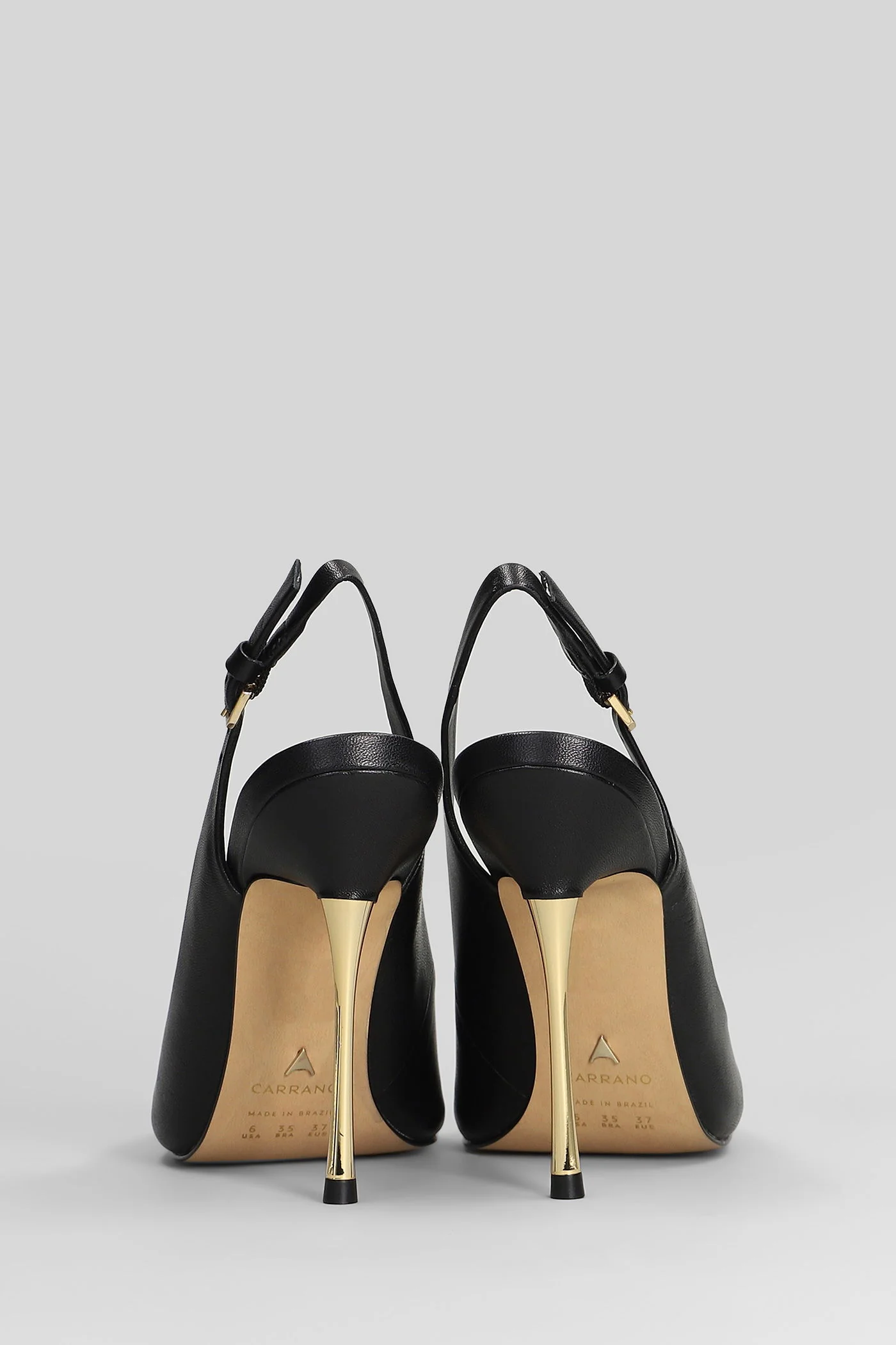 Pumps in black leather - Image 4