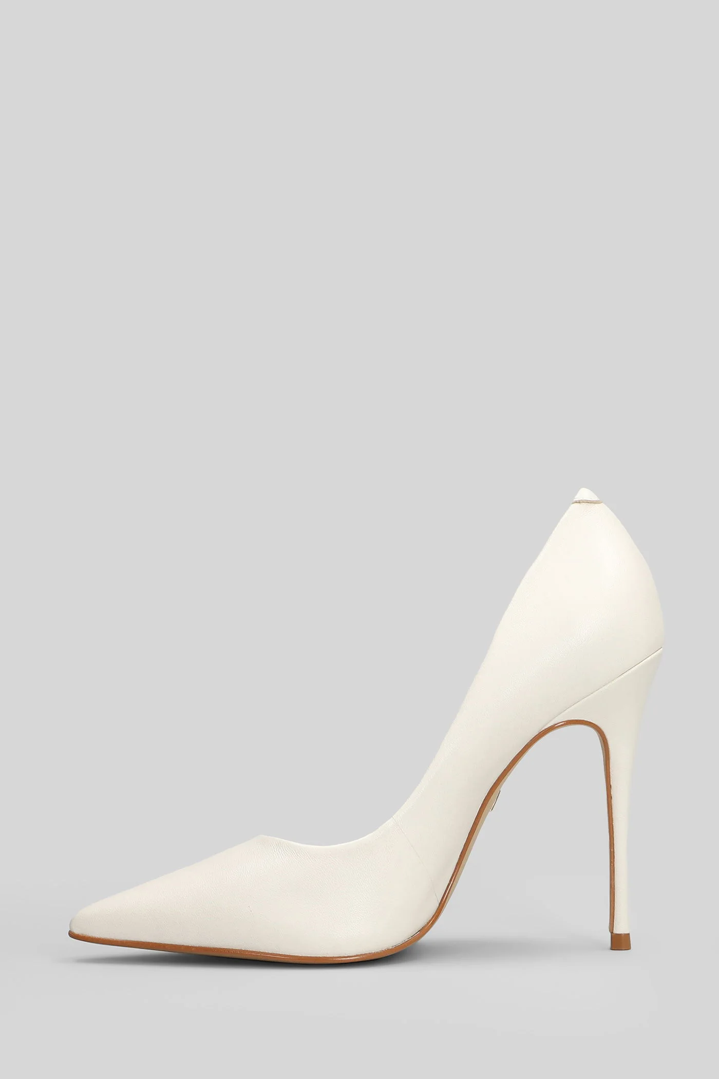 Pumps in white leather - Image 3