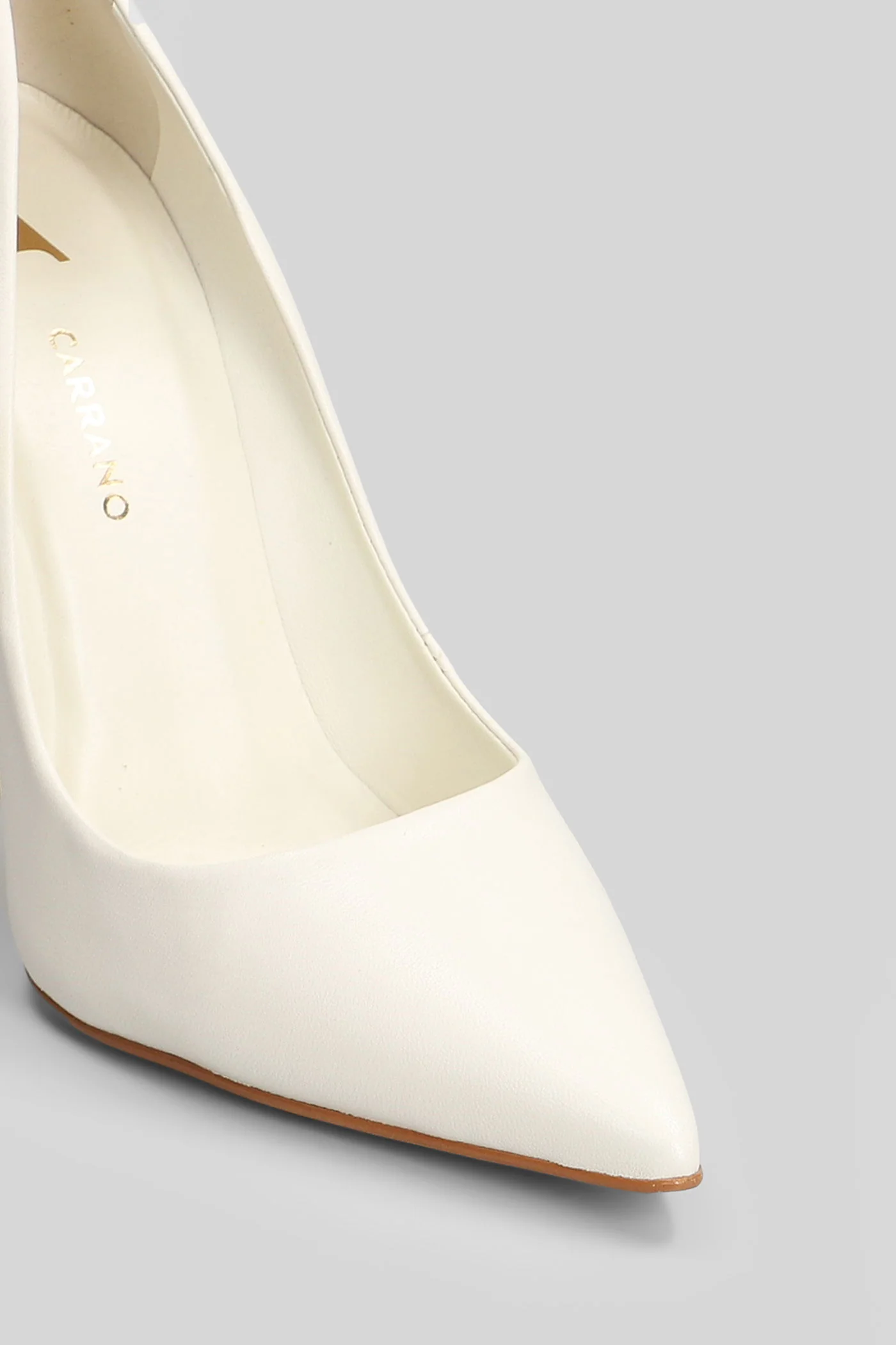 Pumps in white leather - Image 5