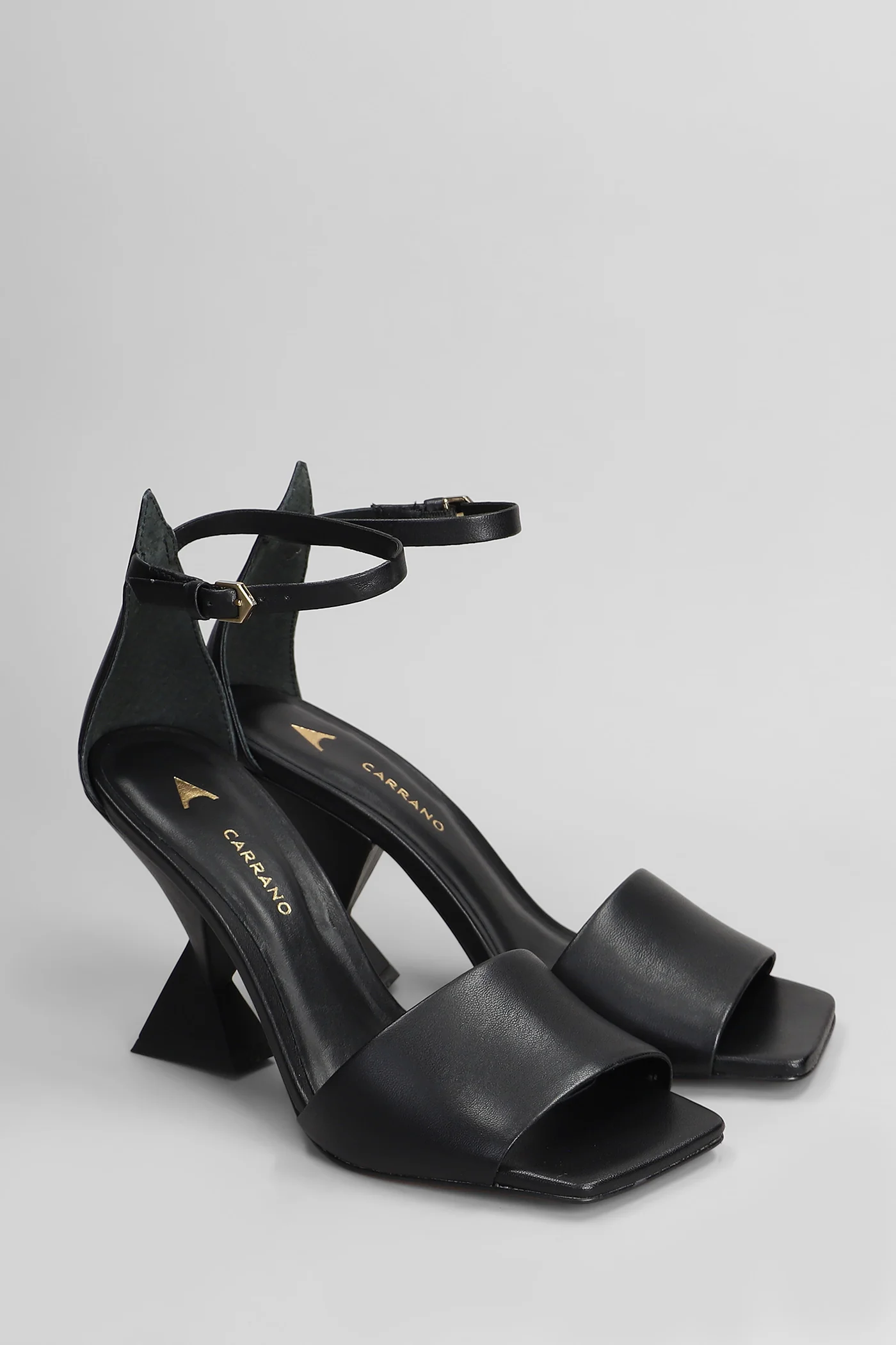 Sandals in black leather - Image 2