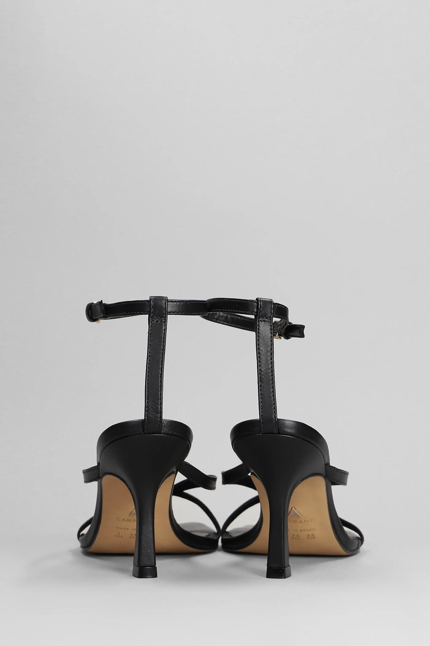Sandals in black leather - Image 4