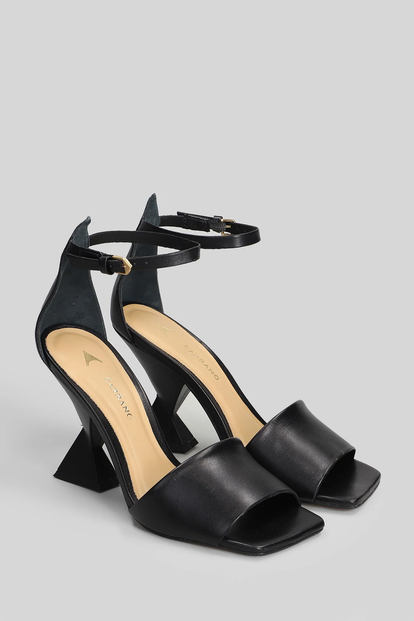 Sandals in black leather - Image 2