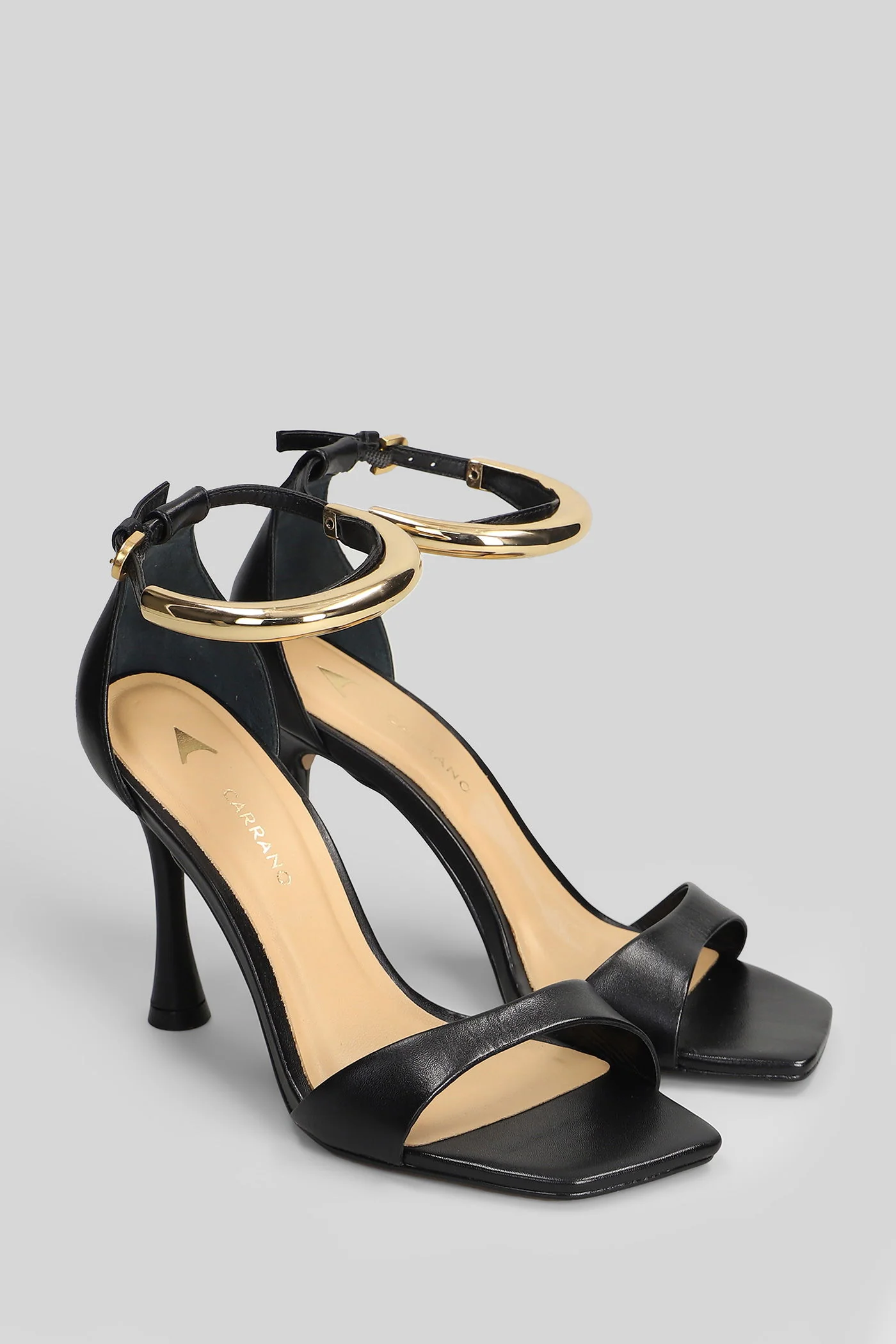 Sandals in black leather - Image 37