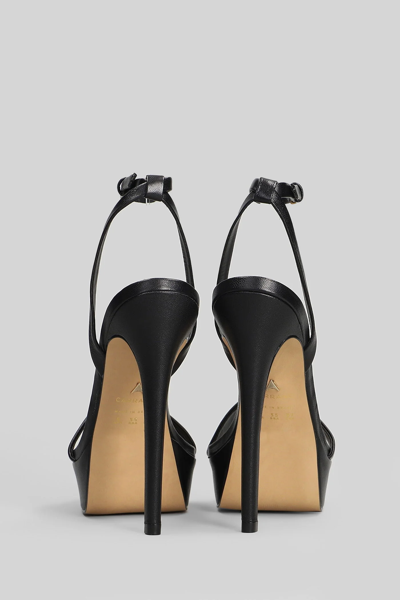 Sandals in black leather - Image 4