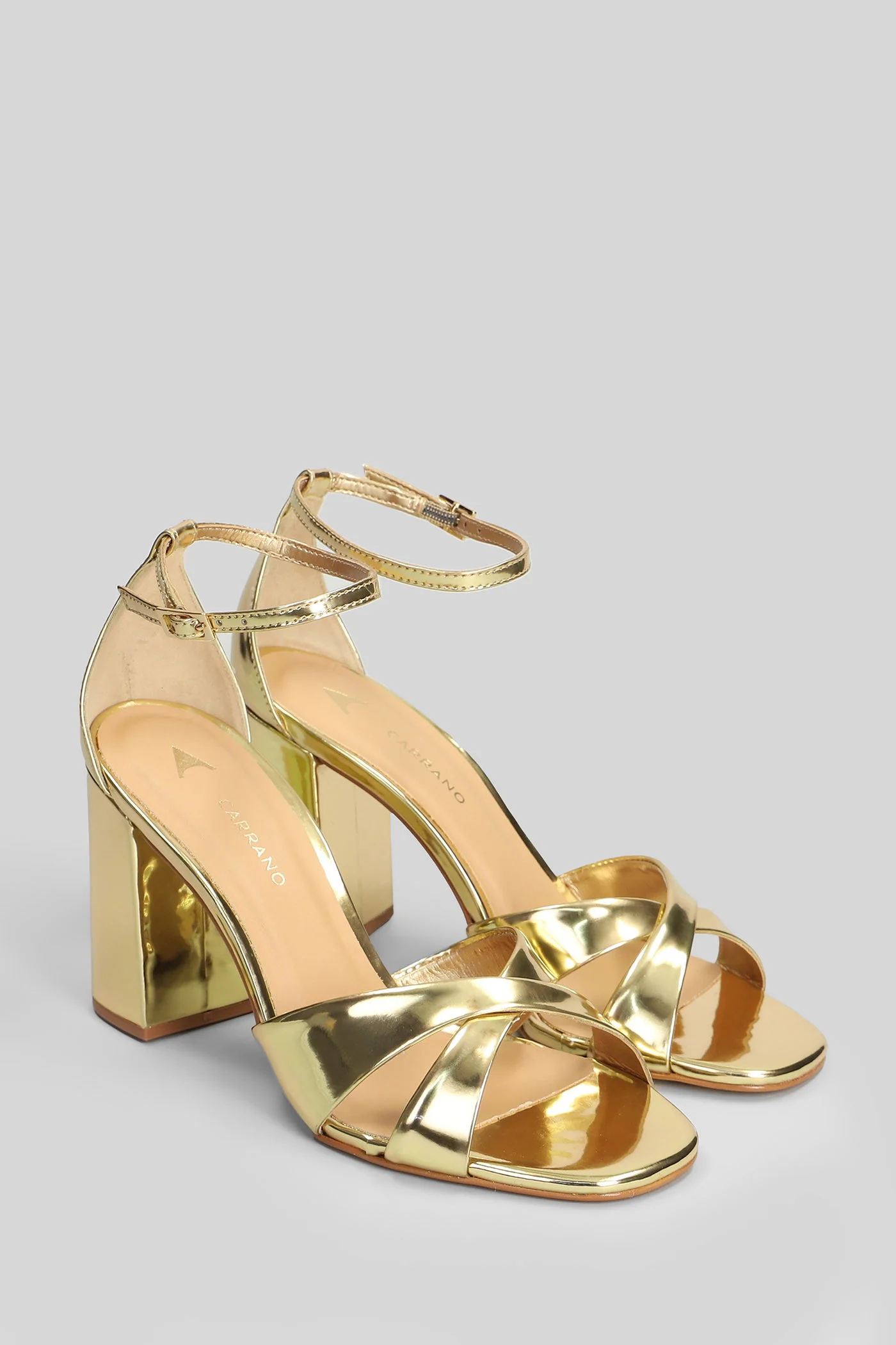 Sandals in gold leather - Image 2