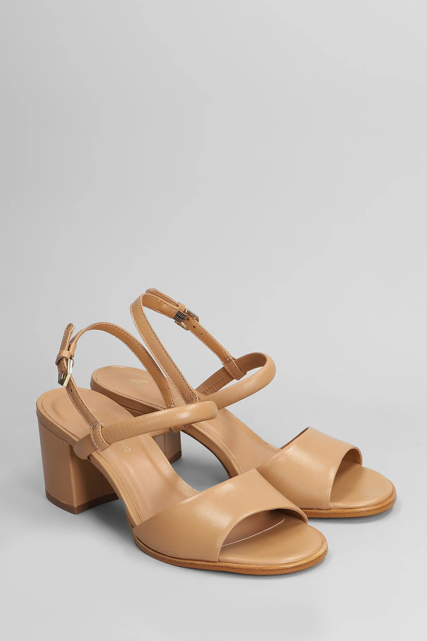 Sandals in leather color leather - Image 2