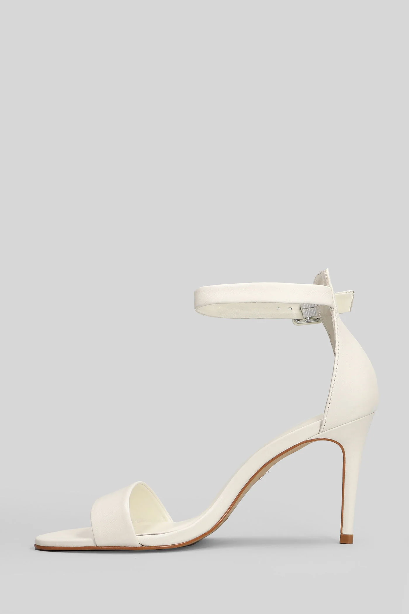 Sandals in white leather - Image 3