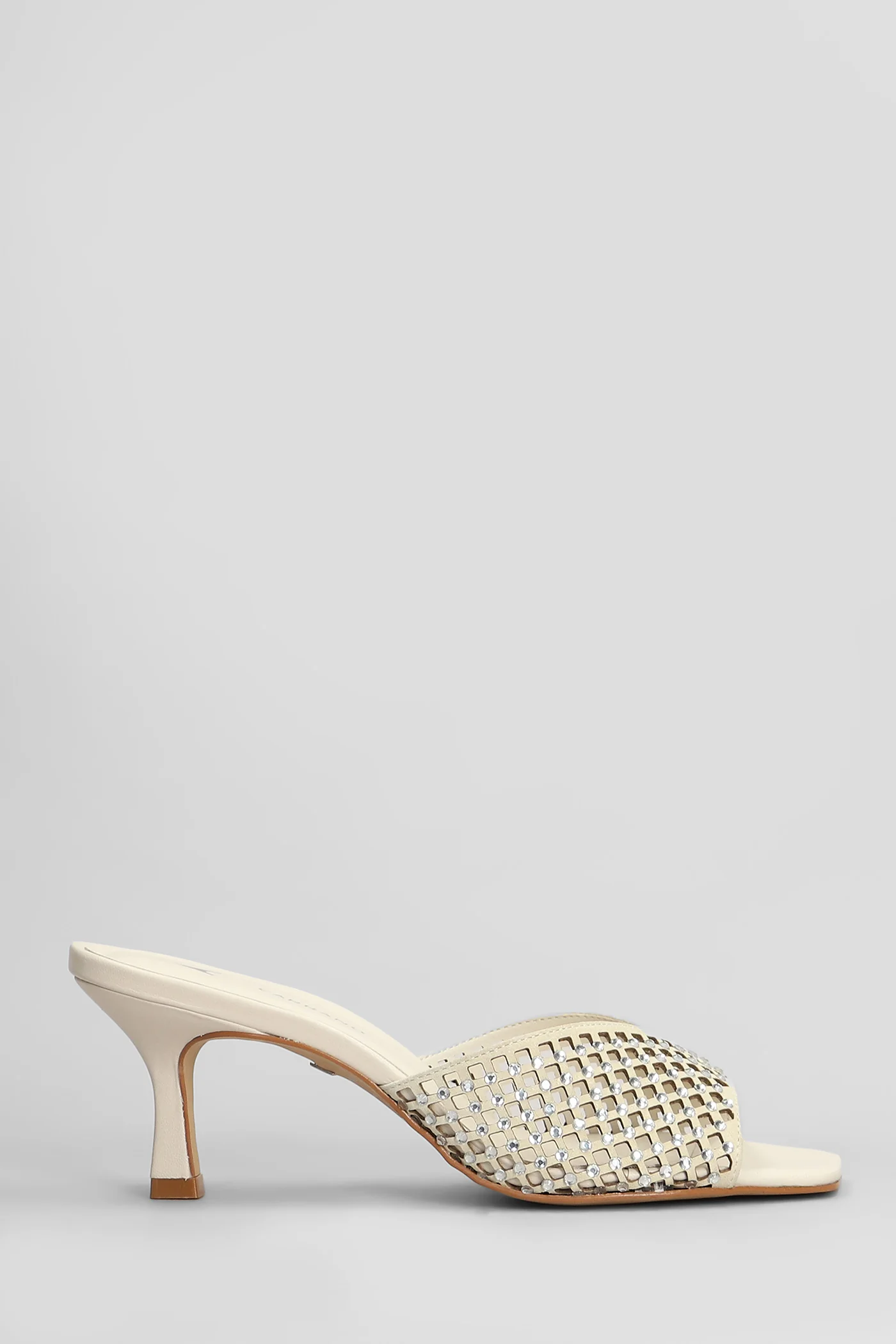 Slipper-Mule in white leather