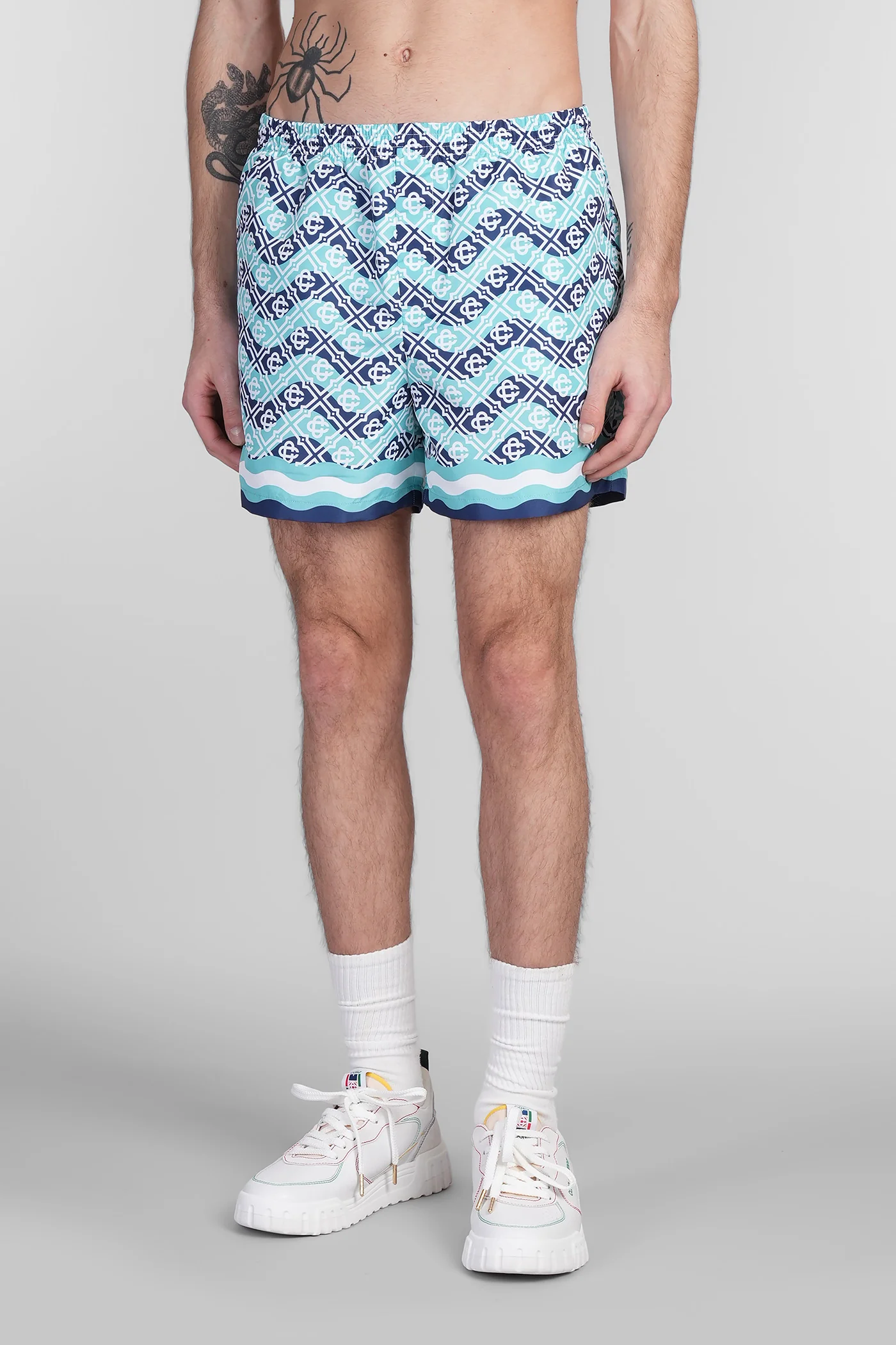 Beachwear in blue polyester