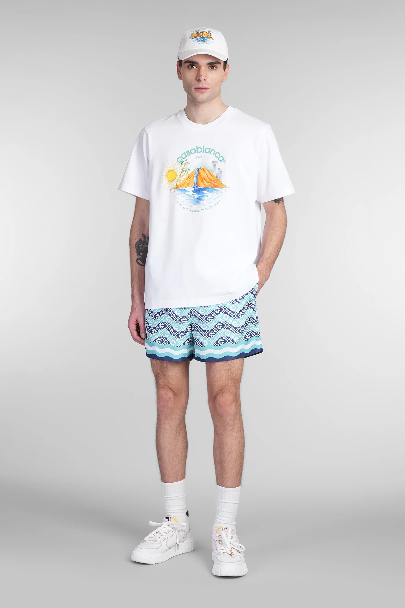 Beachwear in blue polyester - Image 2