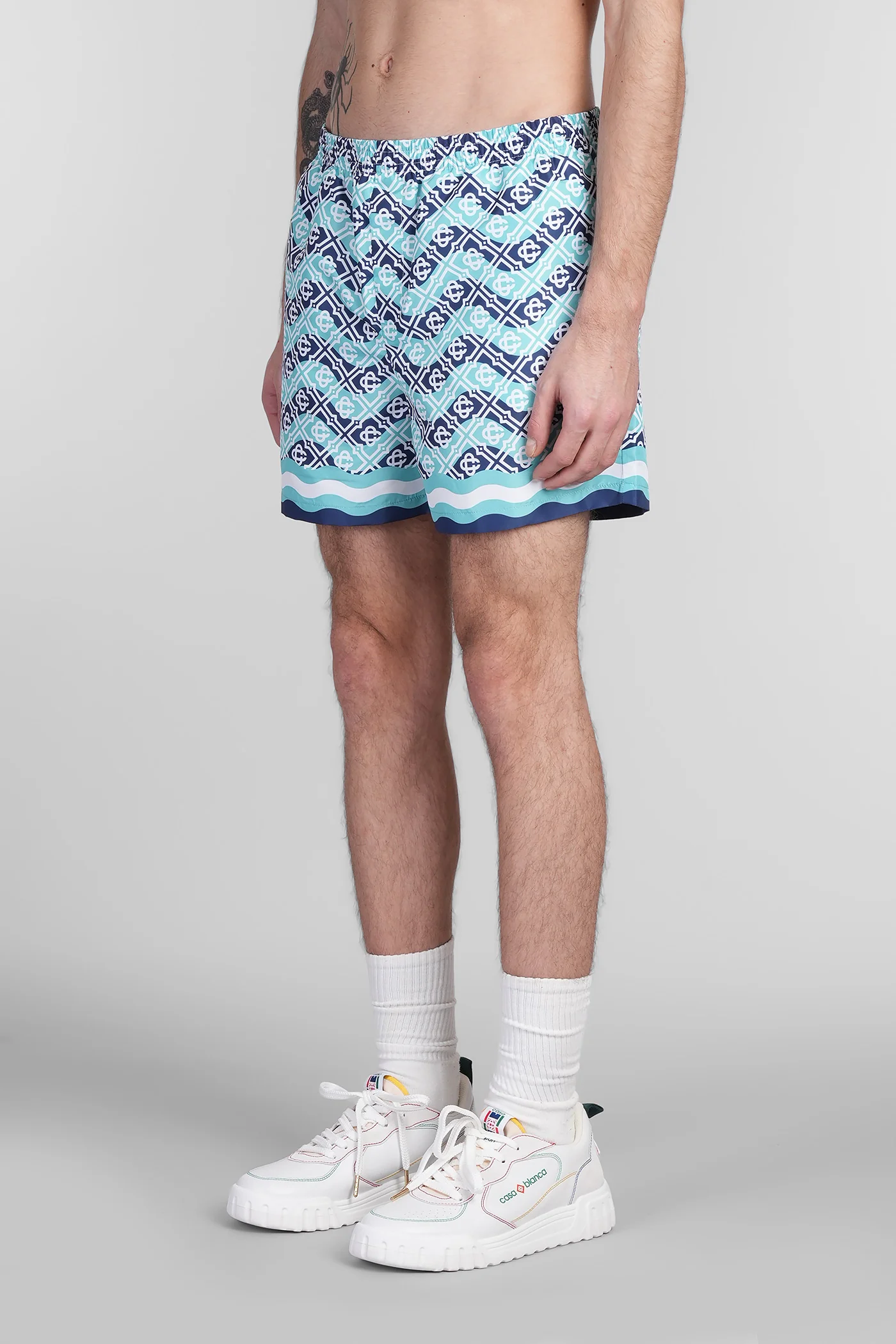 Beachwear in blue polyester - Image 4