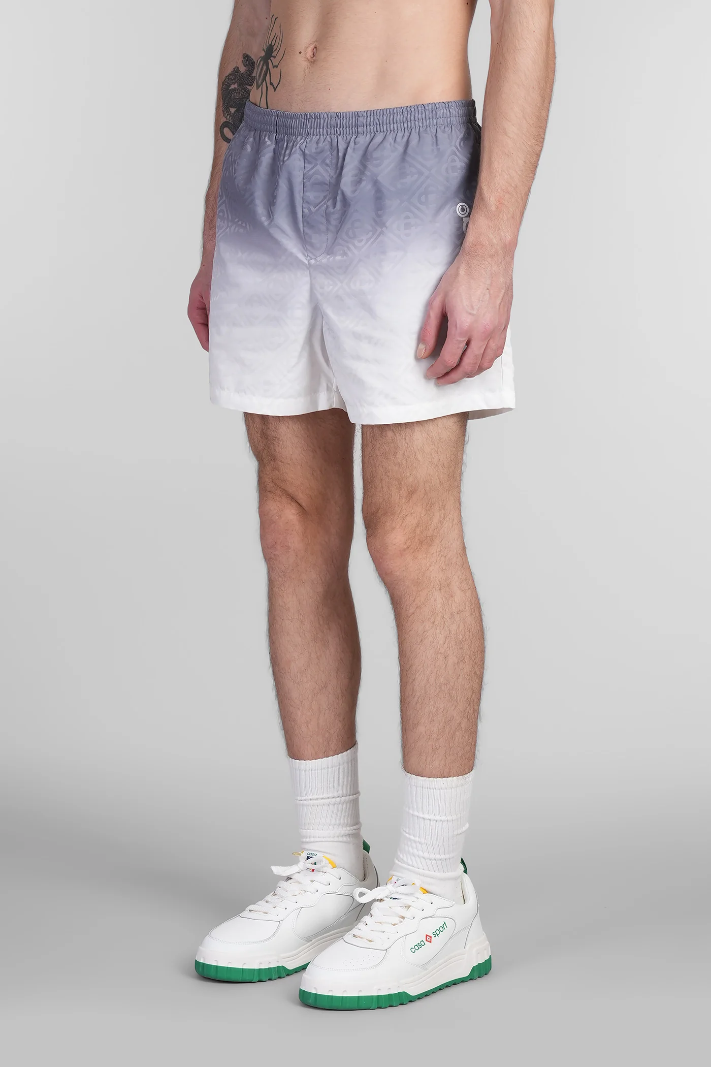 Beachwear in grey polyester - Image 4
