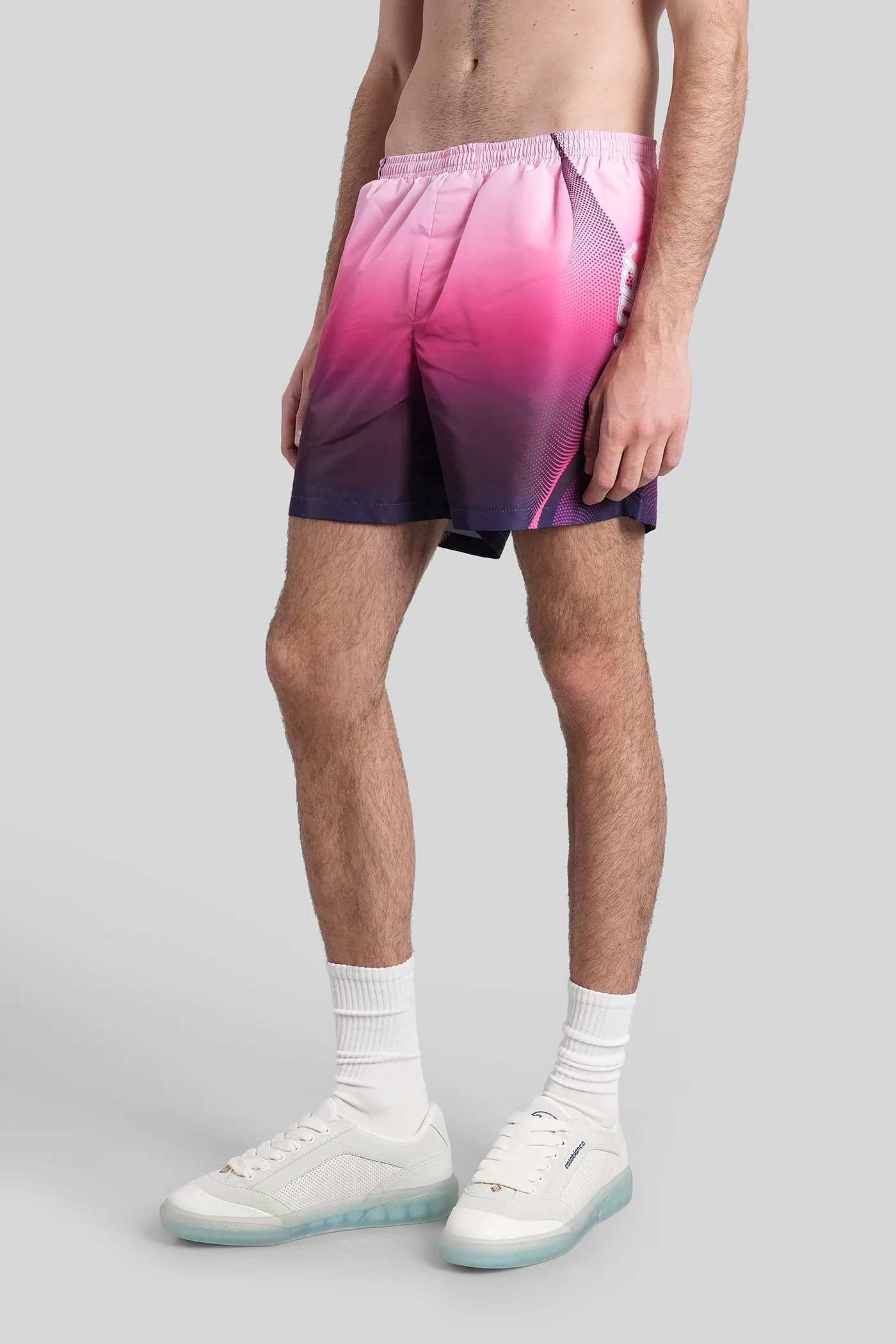 Beachwear in rose-pink polyester - Image 4