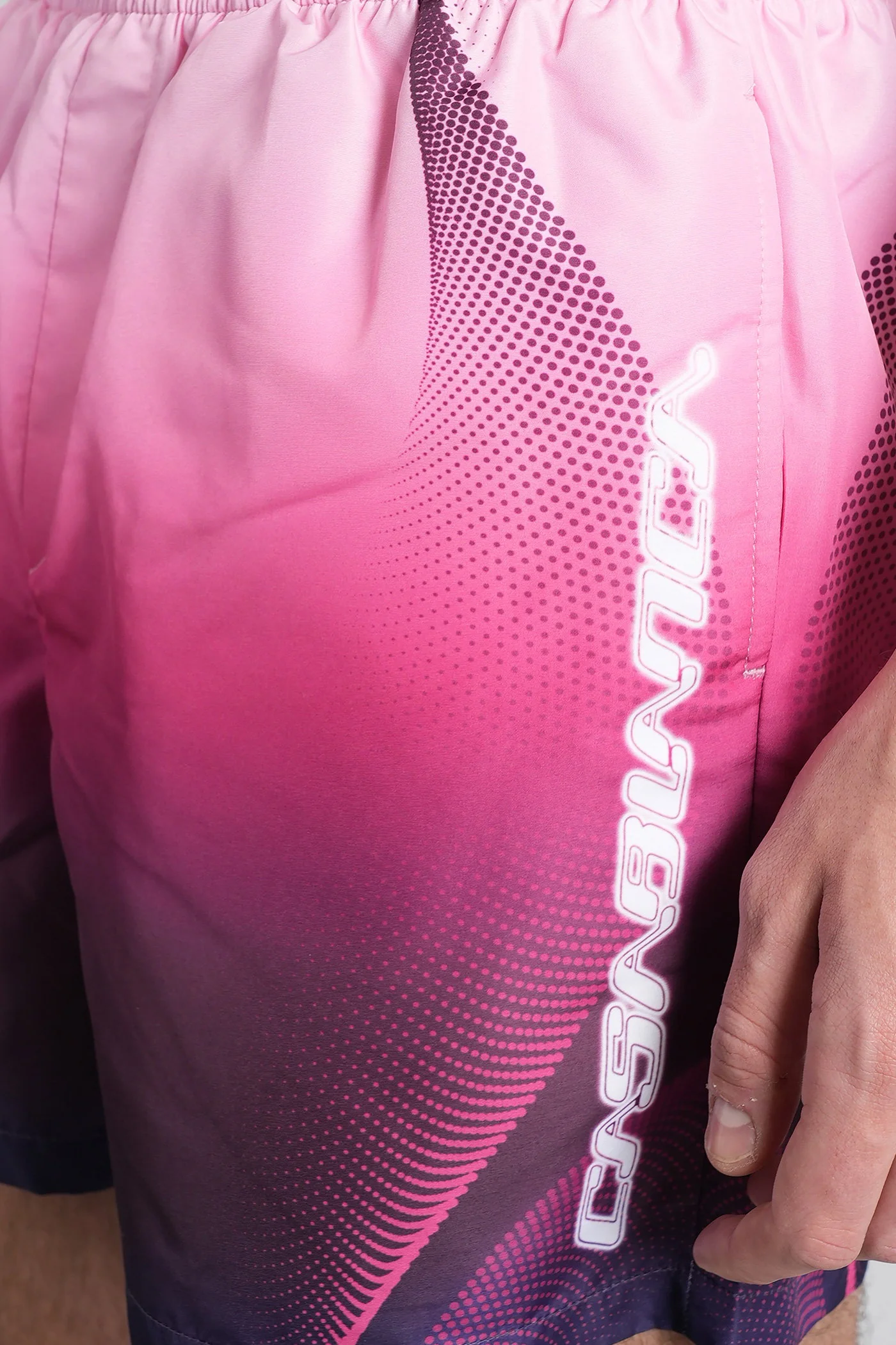Beachwear in rose-pink polyester - Image 5