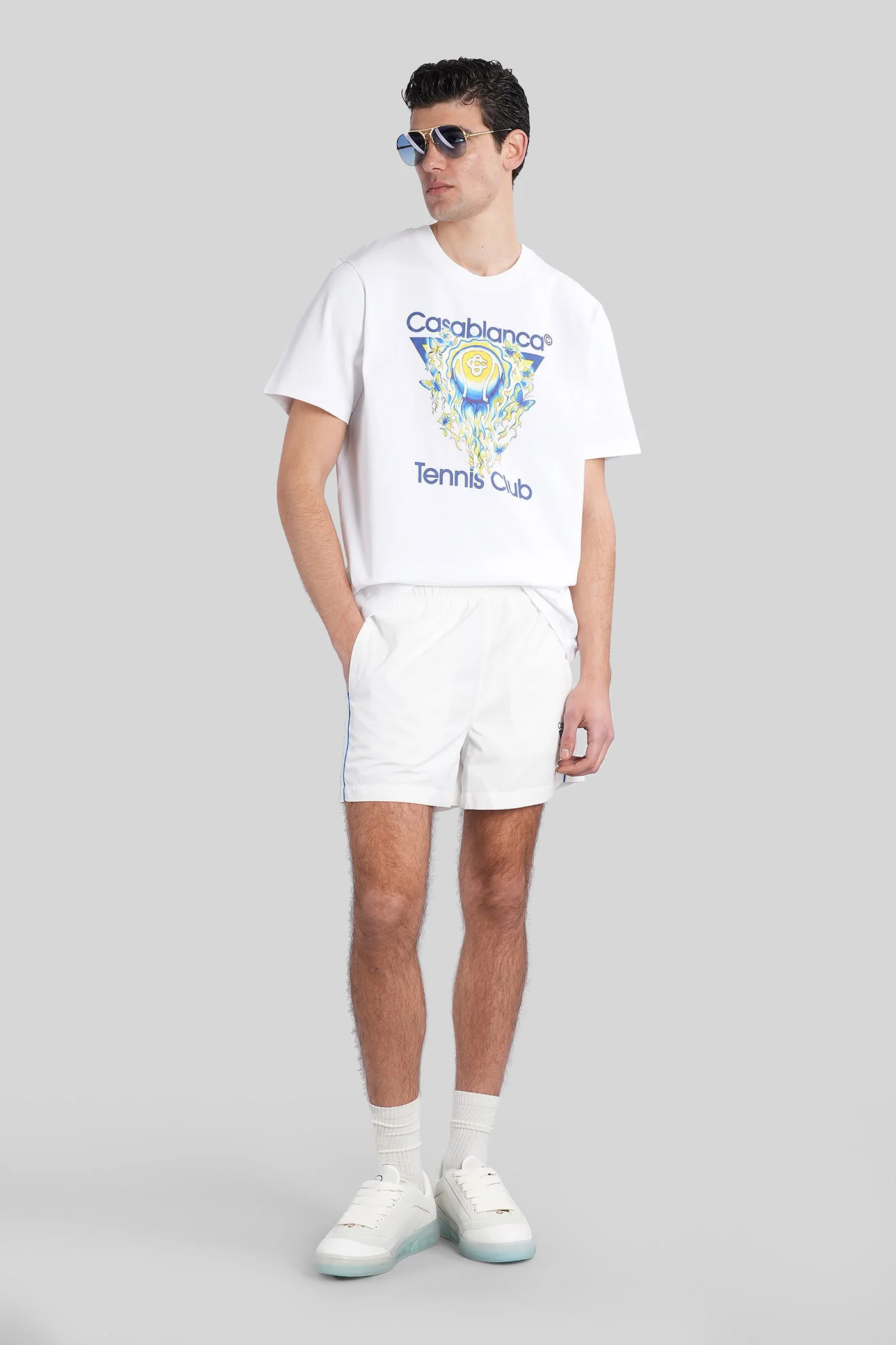 Beachwear in white polyester - Image 2