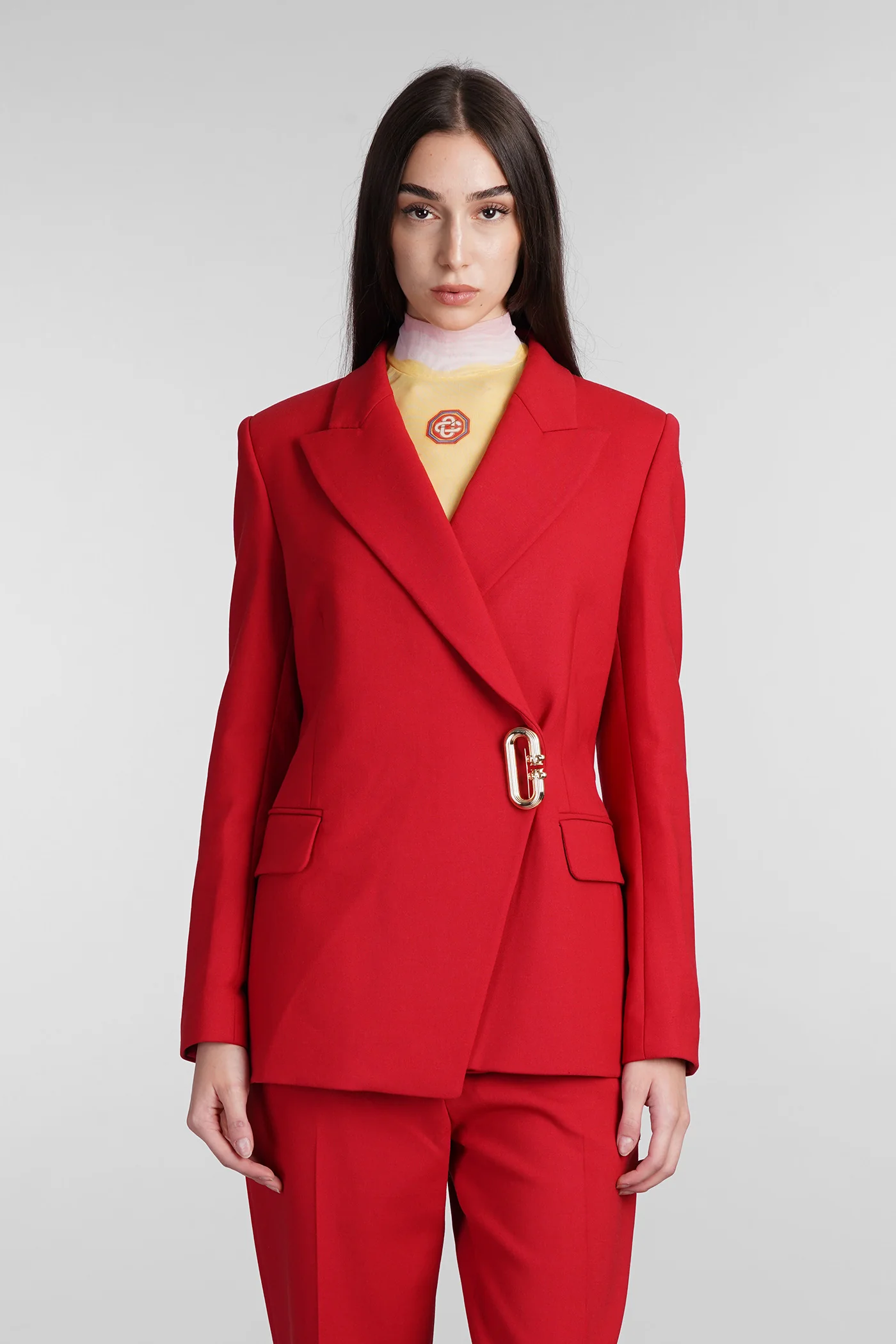 Blazer in red wool