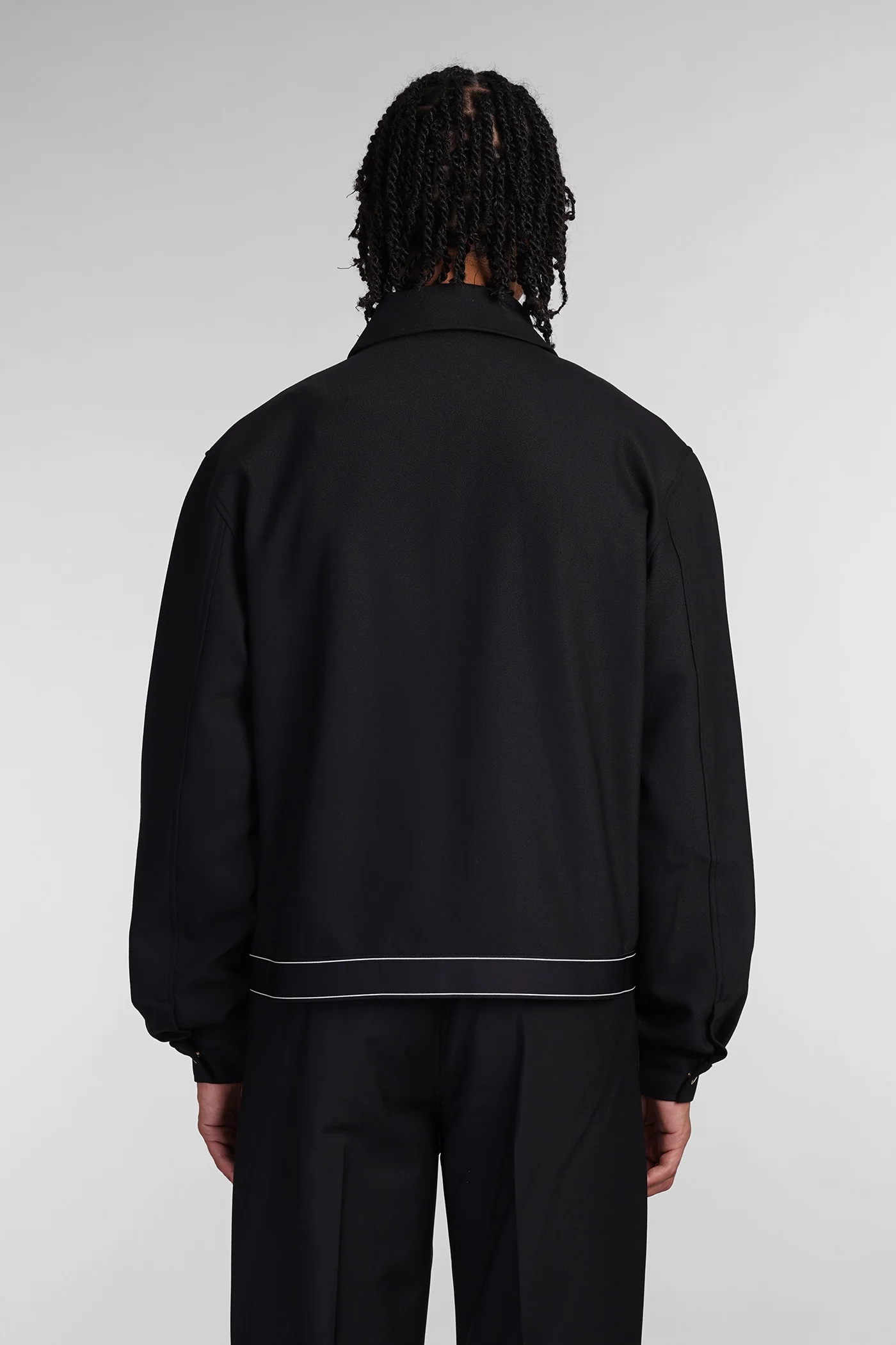 Casual jacket in black polyester - Image 3