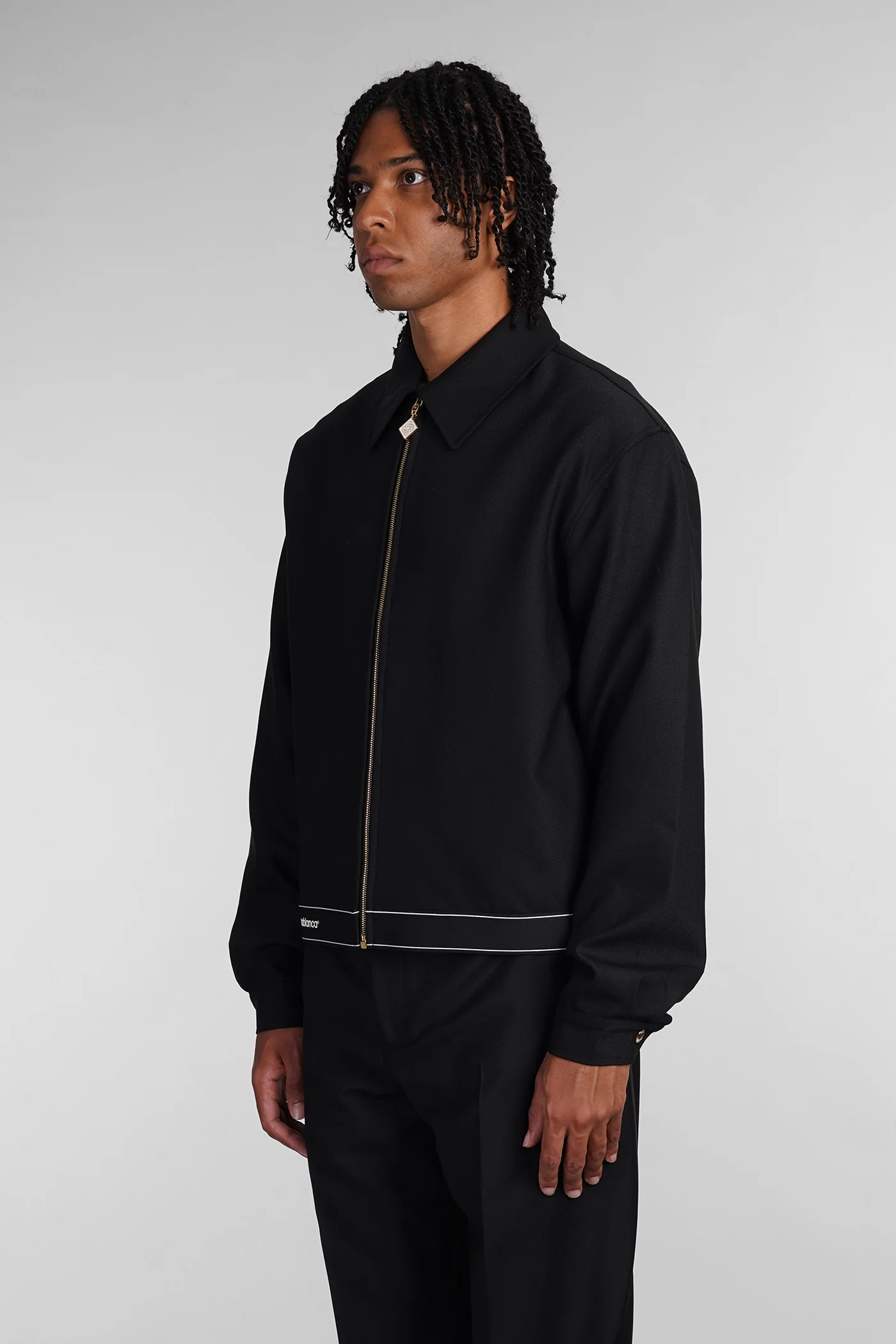 Casual jacket in black polyester - Image 4