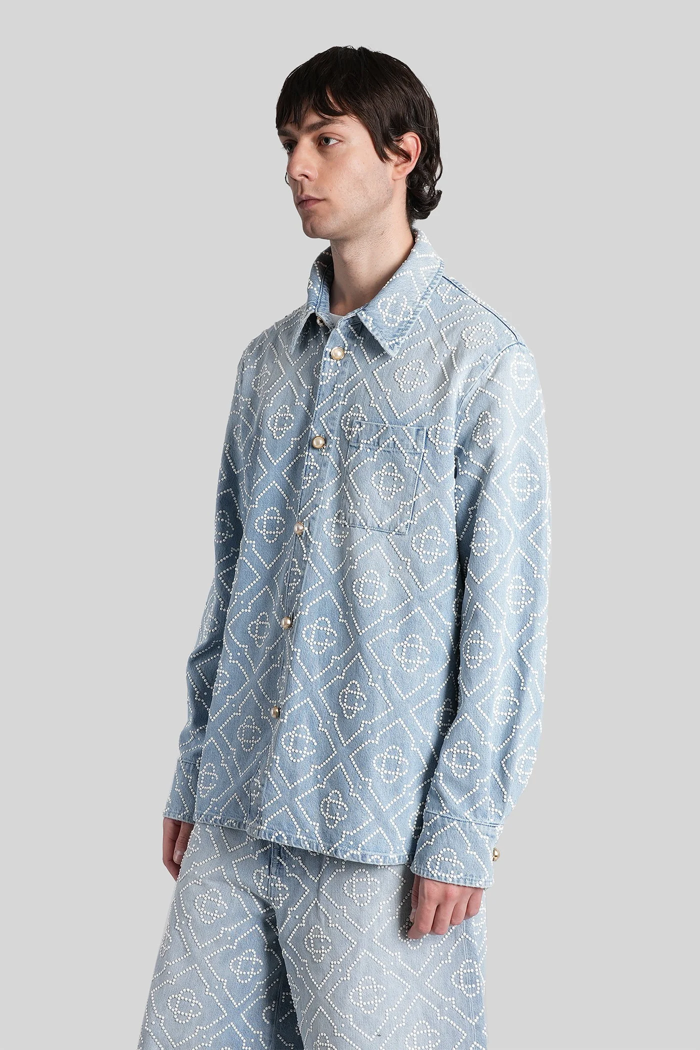 Denim Jackets in cyan denim - Image 4