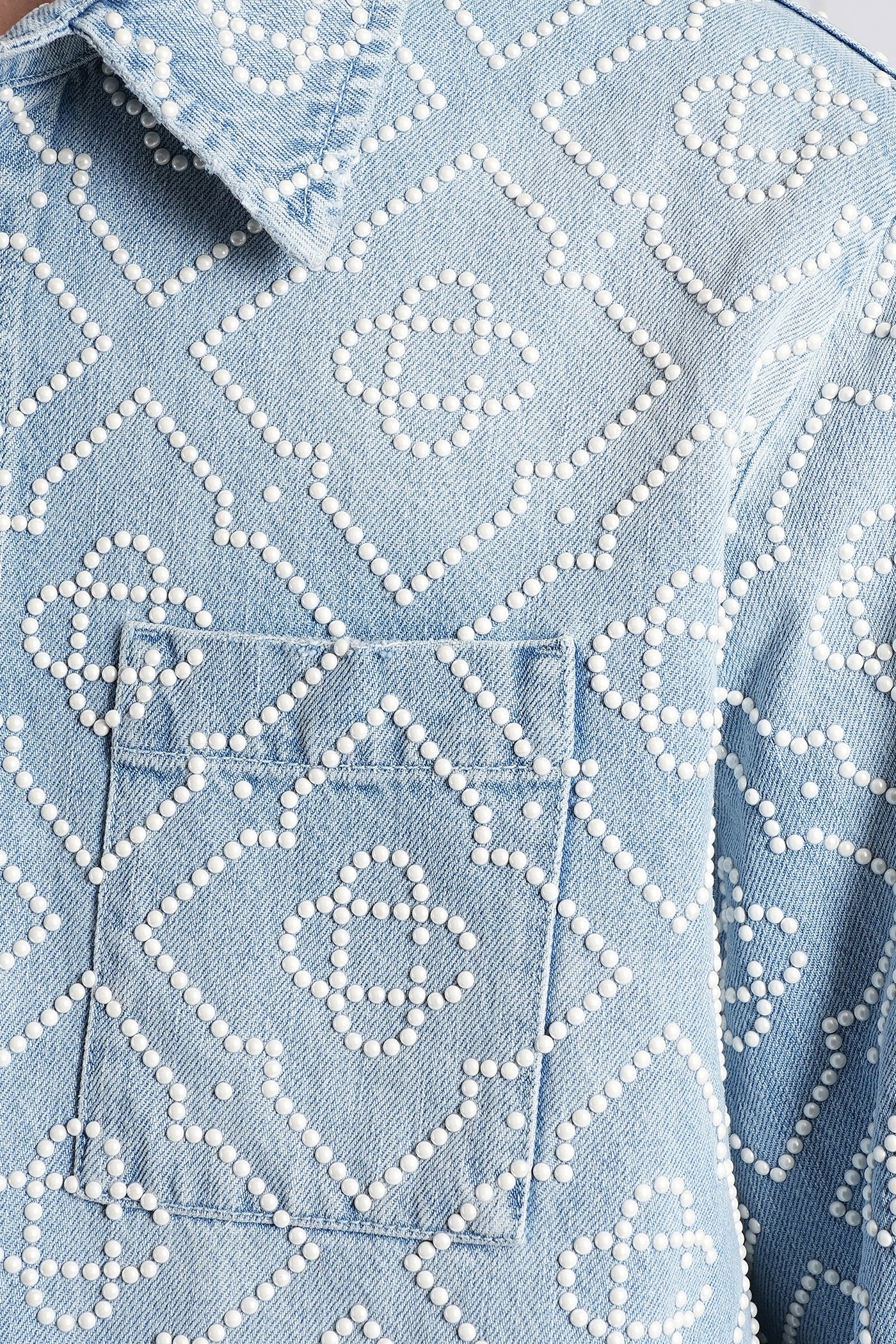 Denim Jackets in cyan denim - Image 5
