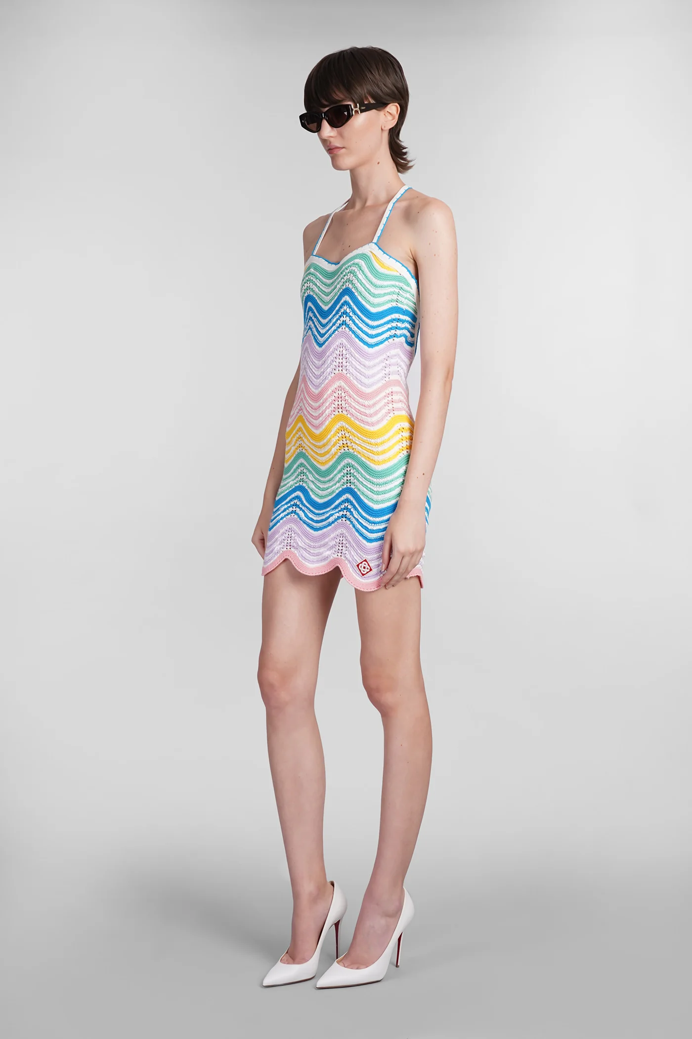 Dress woman in multicolor cotton - Image 4