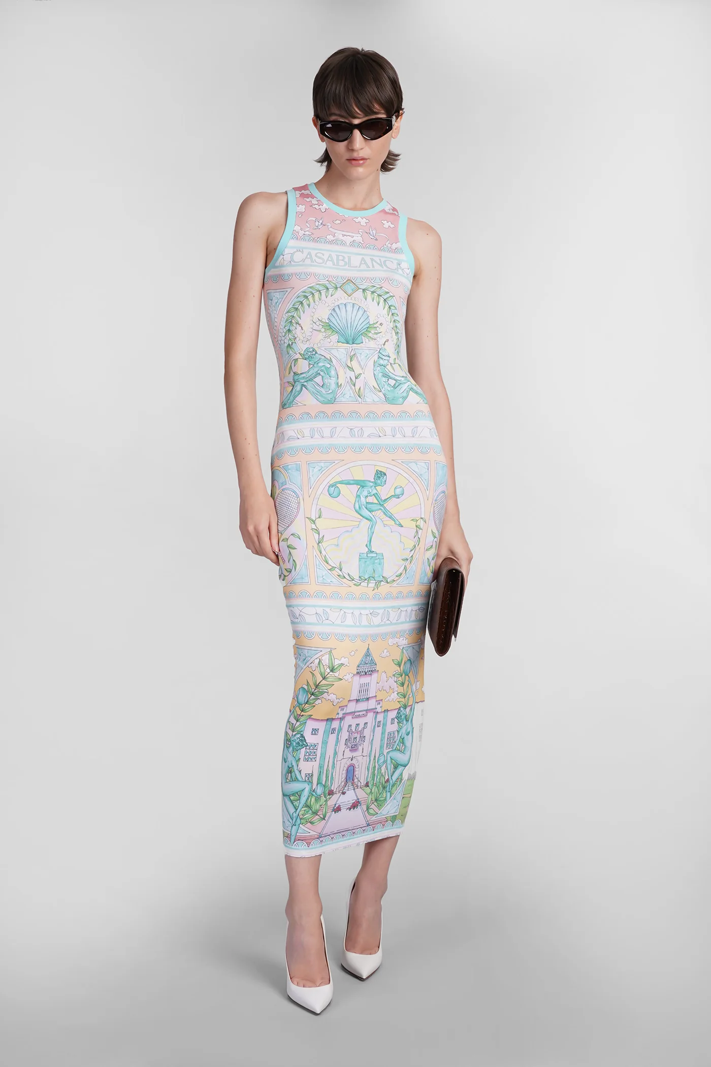 Dress woman  in multicolor viscose - Image 2