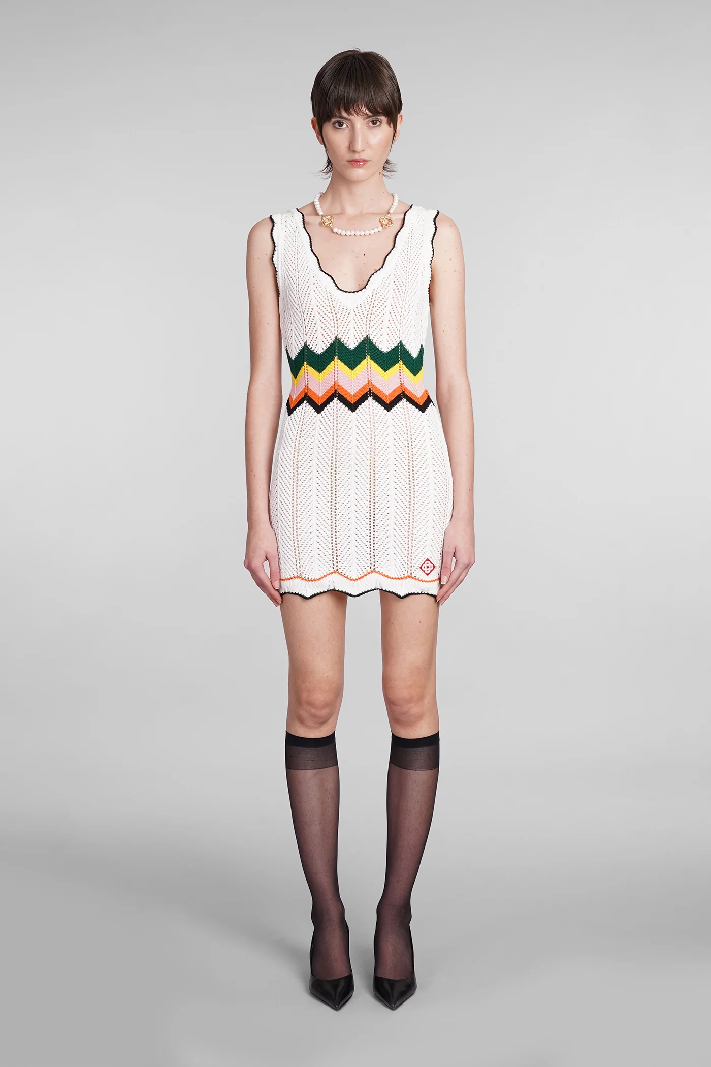 Dress woman  in white cotton