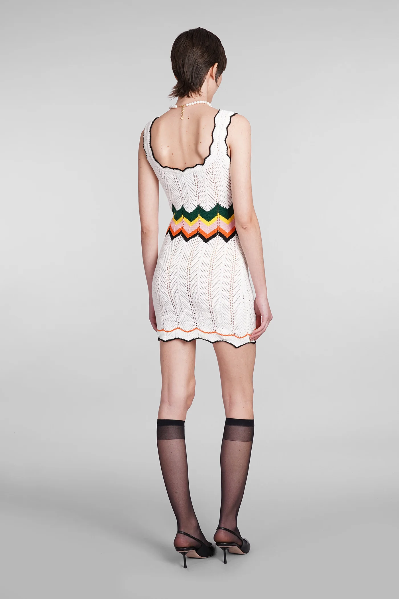 Dress woman  in white cotton - Image 3