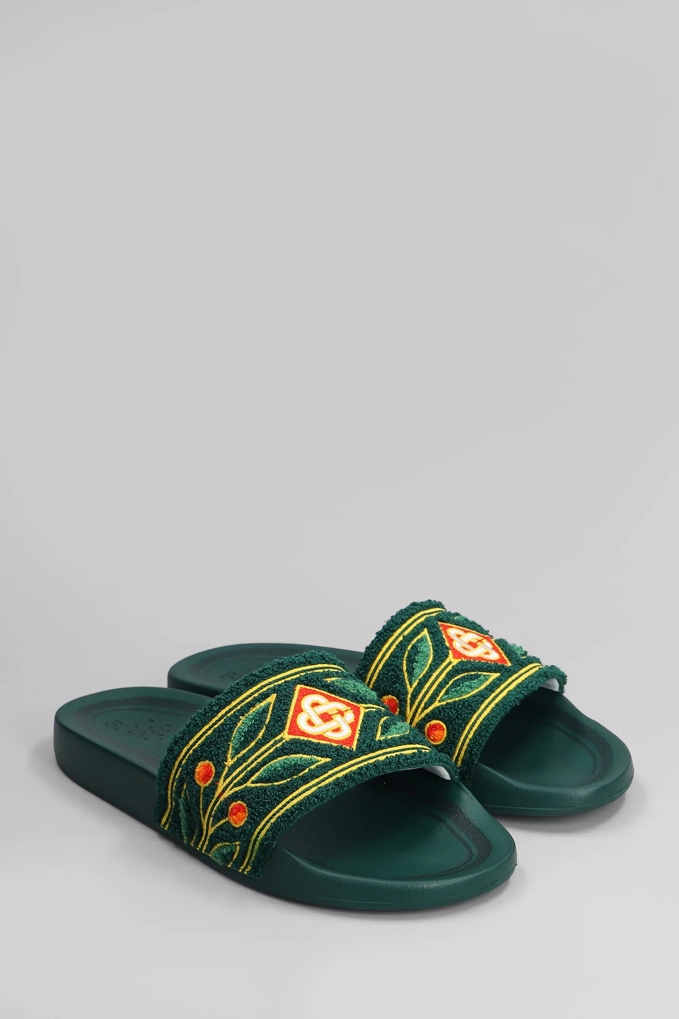 Flats in green polyester - Image 2